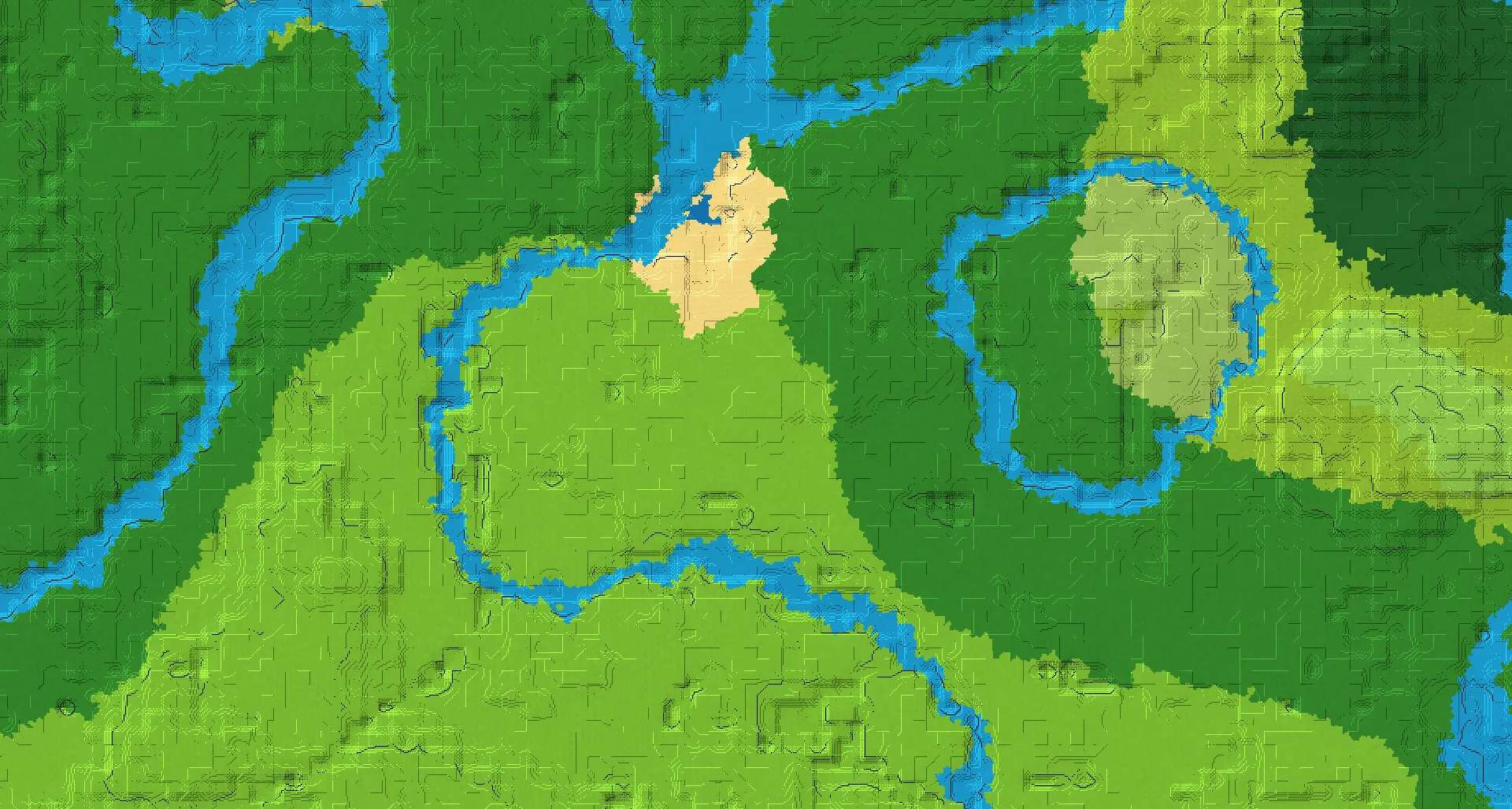 Seed map — 2 Villages near a Beach Start