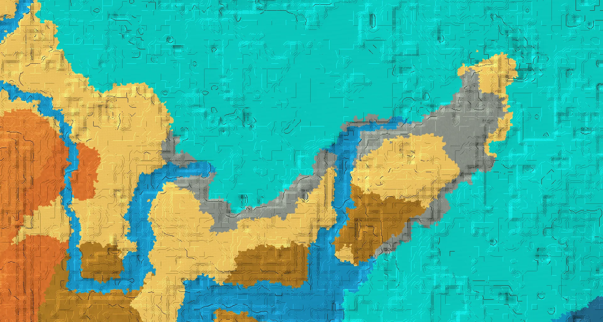 Seed map — Warm Ocean North of a Desert Start