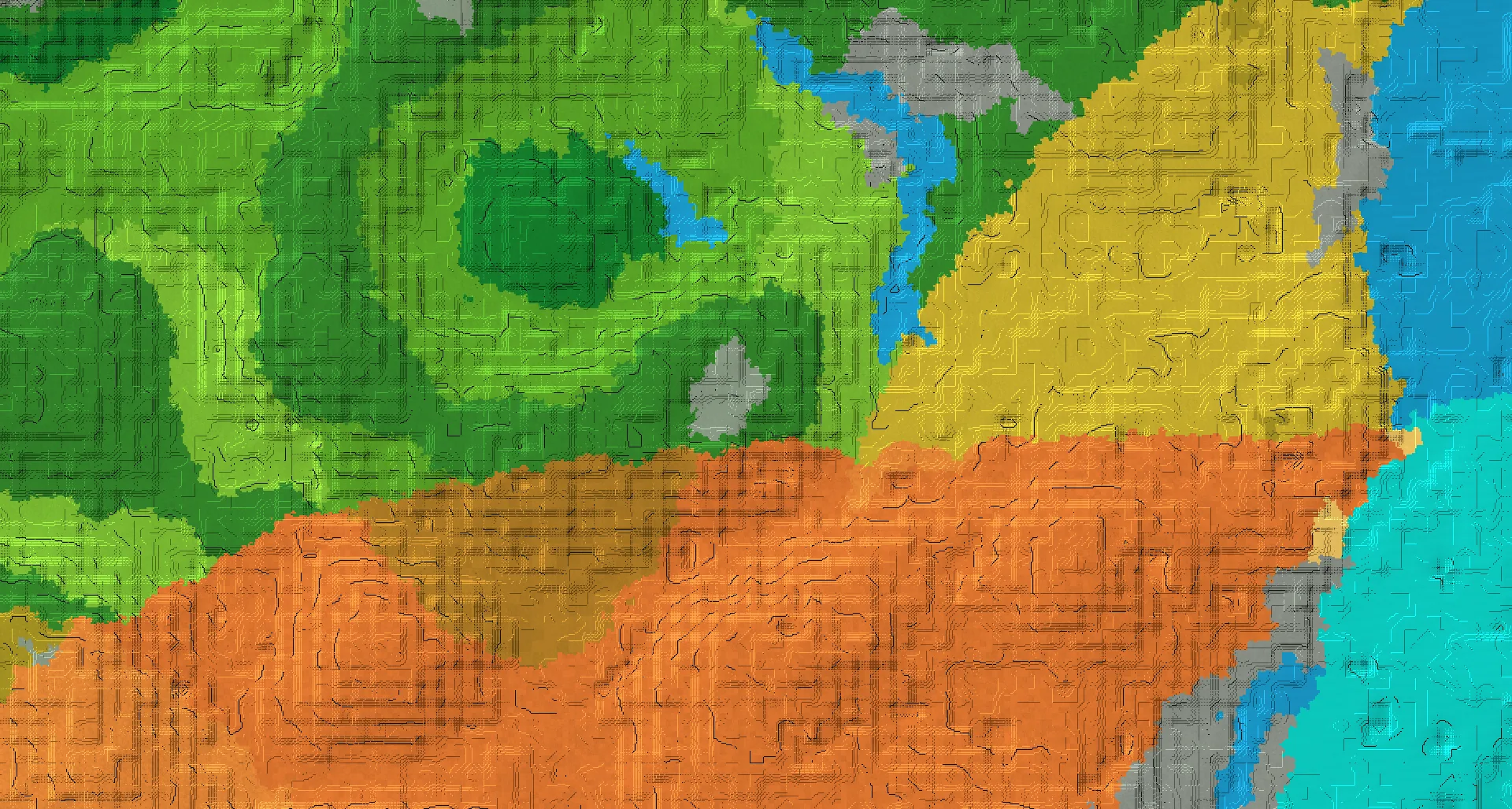 Seed map — Stony Peaks West of a Badlands Start