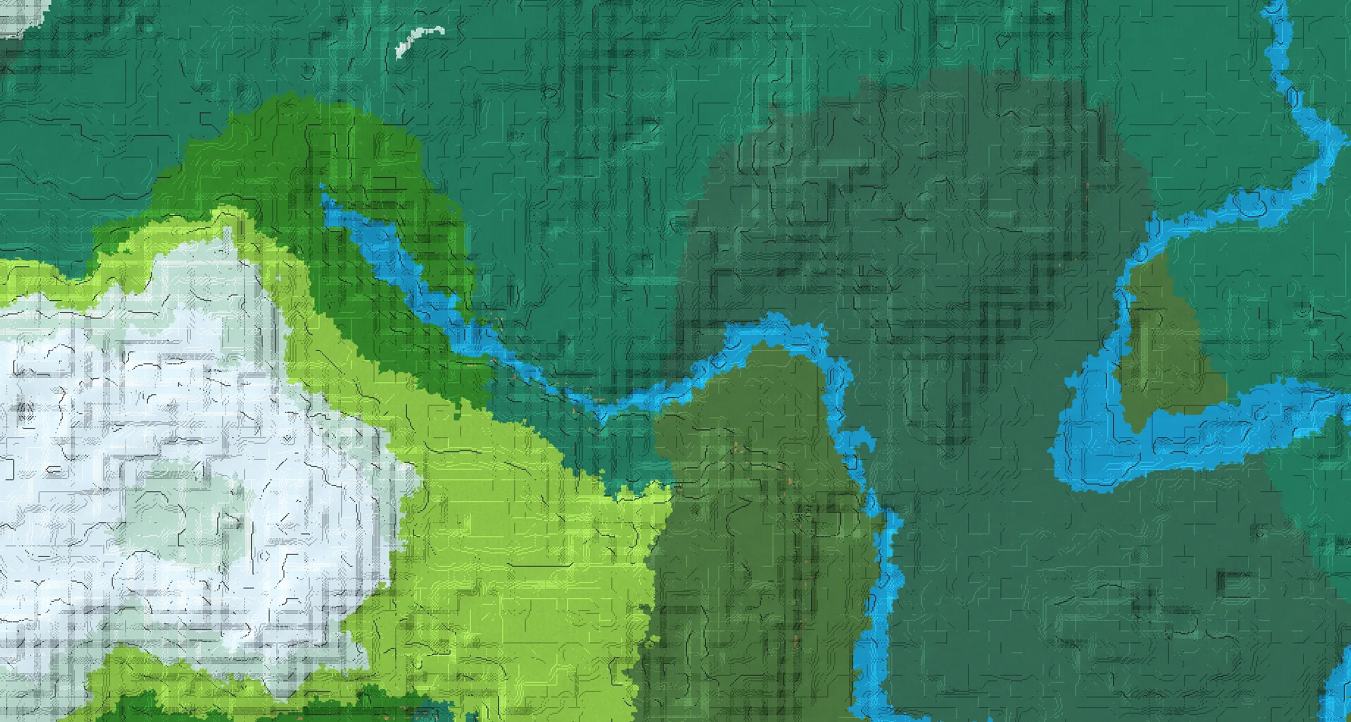 Seed map — River North of a Dripstone Caves Start