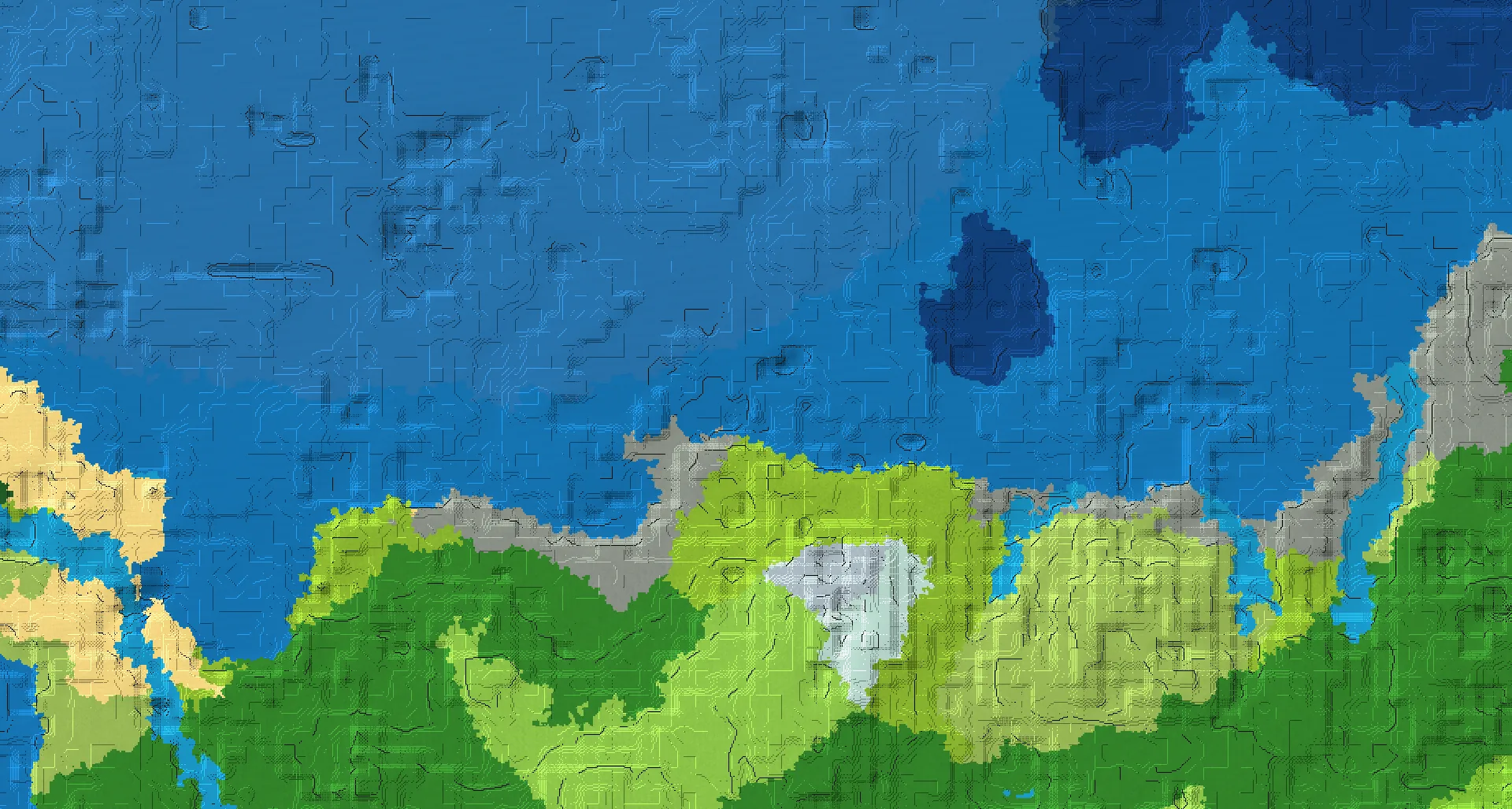 Seed map — Ocean Ruins Northwest of a Birch Forest Start