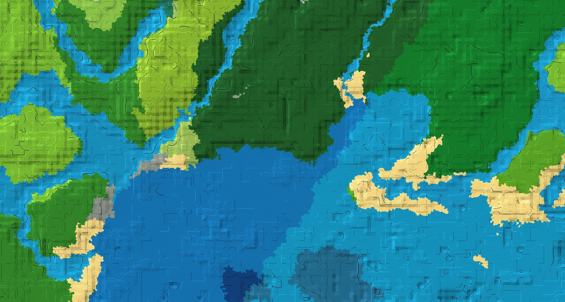 Seed map — Ocean South of a Dark Forest Start