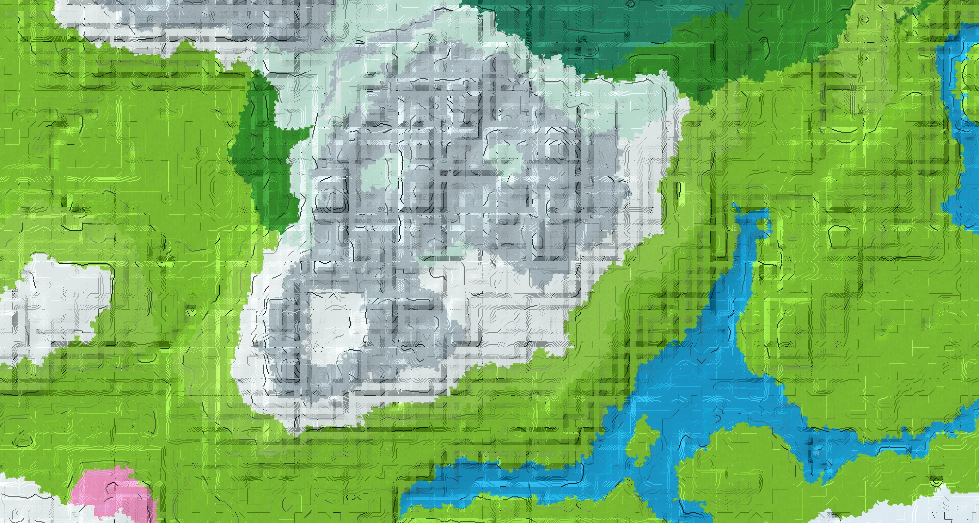 Seed map — Ice Spikes Start and an Ancient City Route