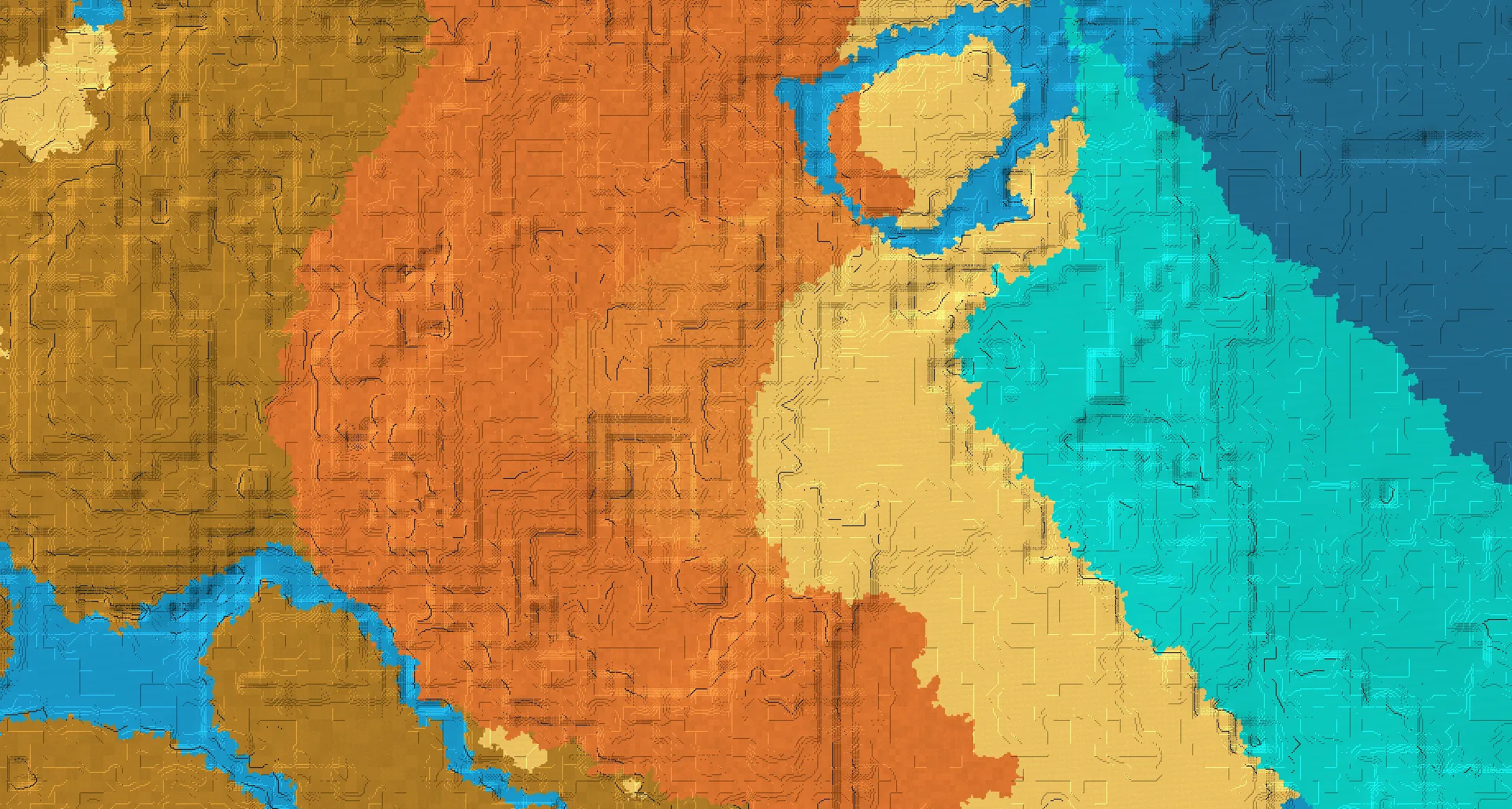 Seed map — Desert Temple and Ruined Portal from Eroded Badlands