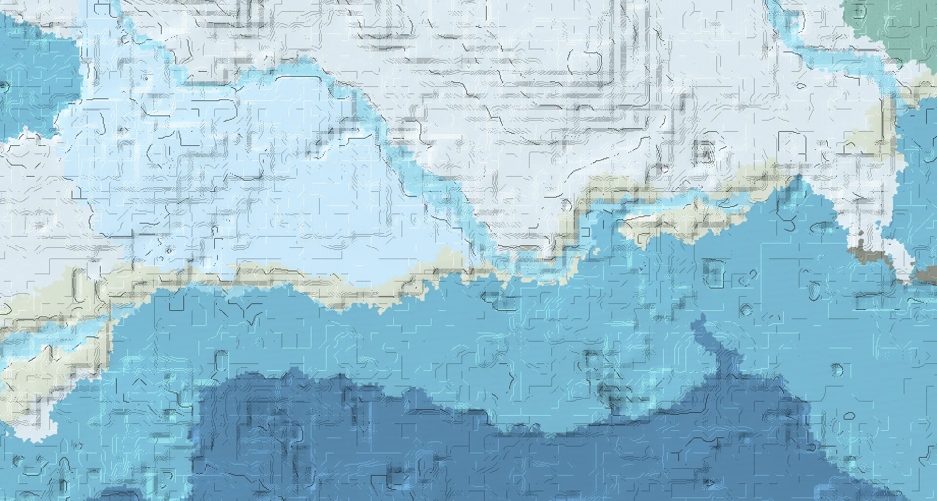 Seed map — Ice Spikes Southwest of a Snowy Plains Start