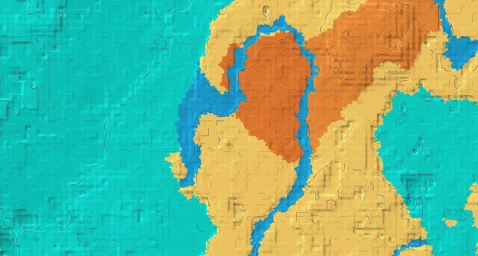 Seed map — Mineshaft Northeast of a Desert Start