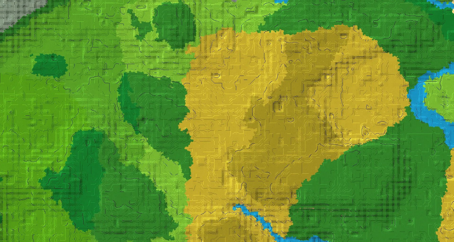 Seed map — Deep Dark South of a Savanna Start with Ruined Portal