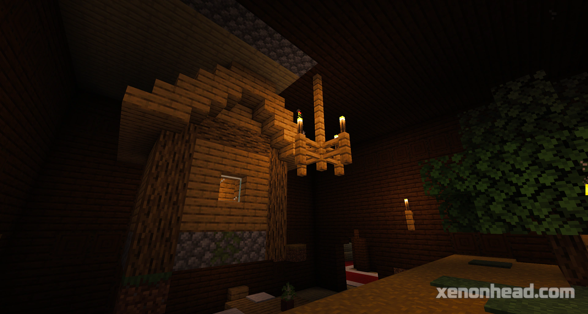 Woodland mansion merged with village