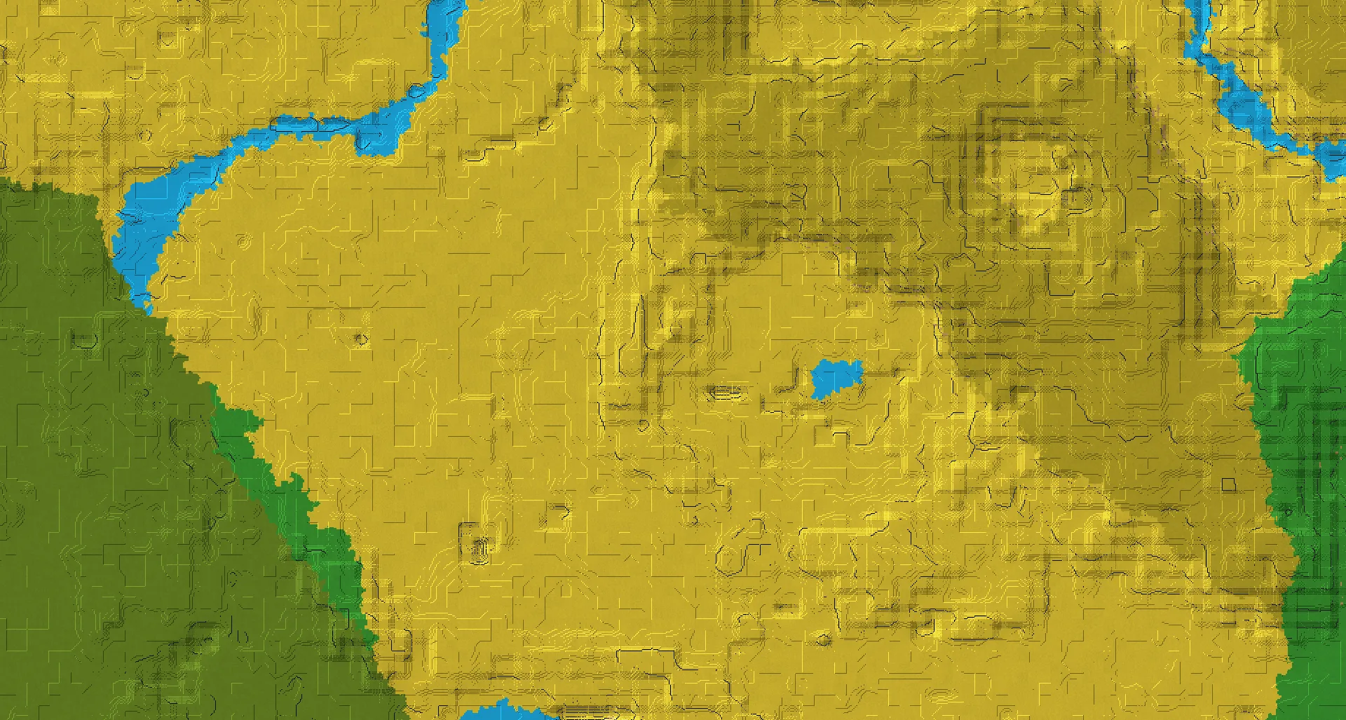 Seed map — Savanna Start with Trial Chambers at 0, 0 (Seed 7759694366765767039)