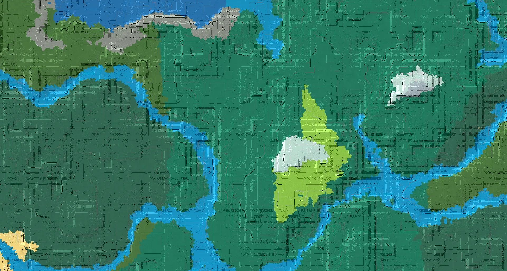 Seed map — Village Southeast of the Taiga Start with Trail Ruins