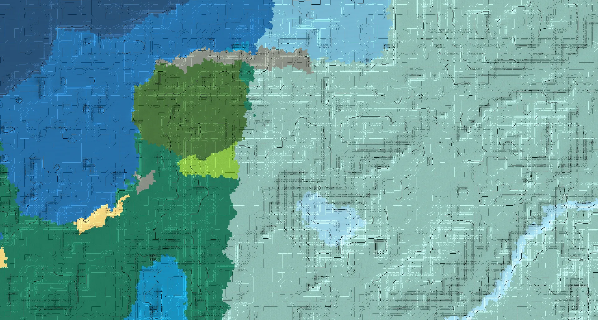 Seed map — Deep Dark Southwest of a Snowy Taiga Start
