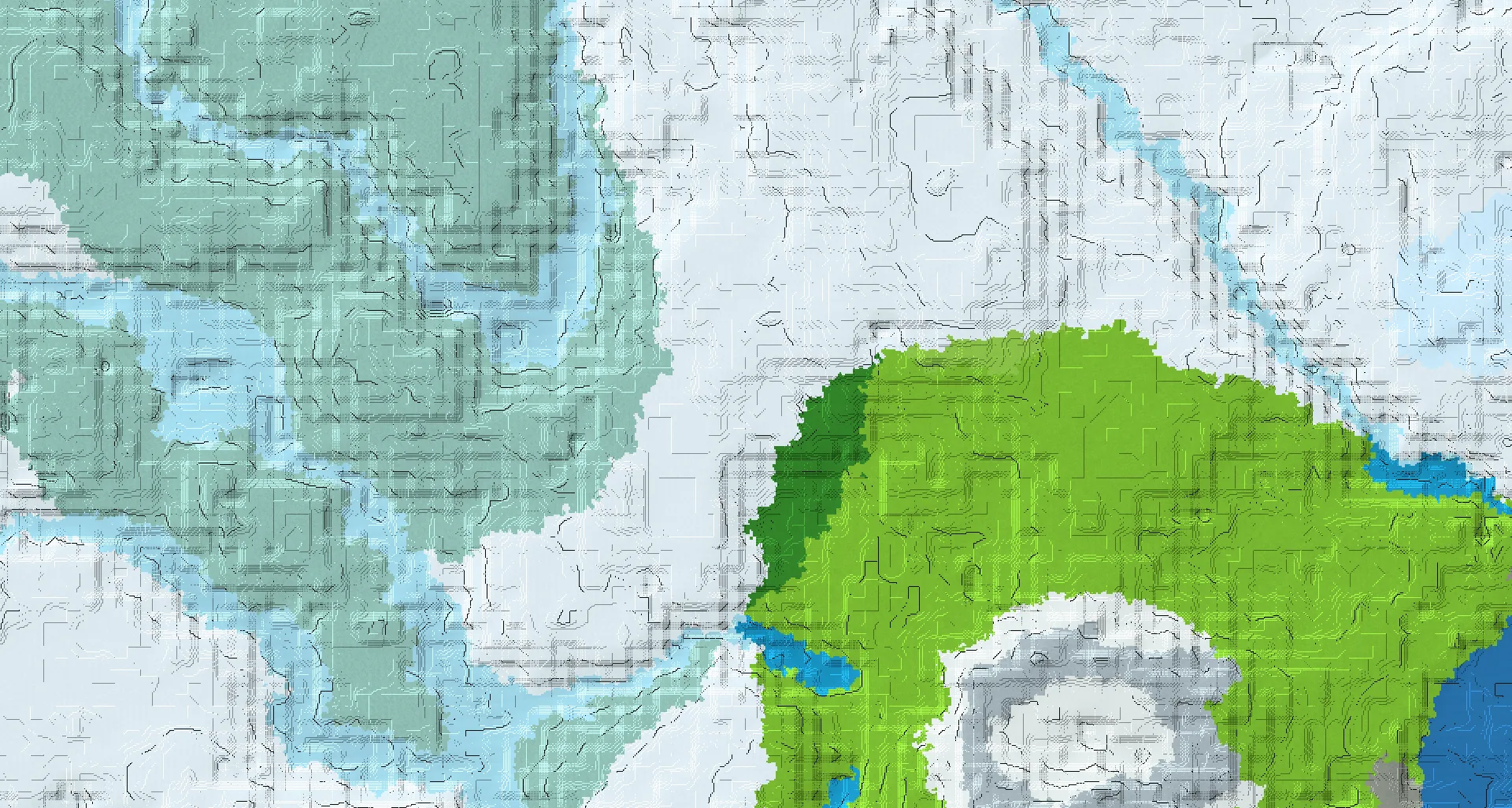 Seed map — Village South of the Snowy Plains Start with Trail Ruins