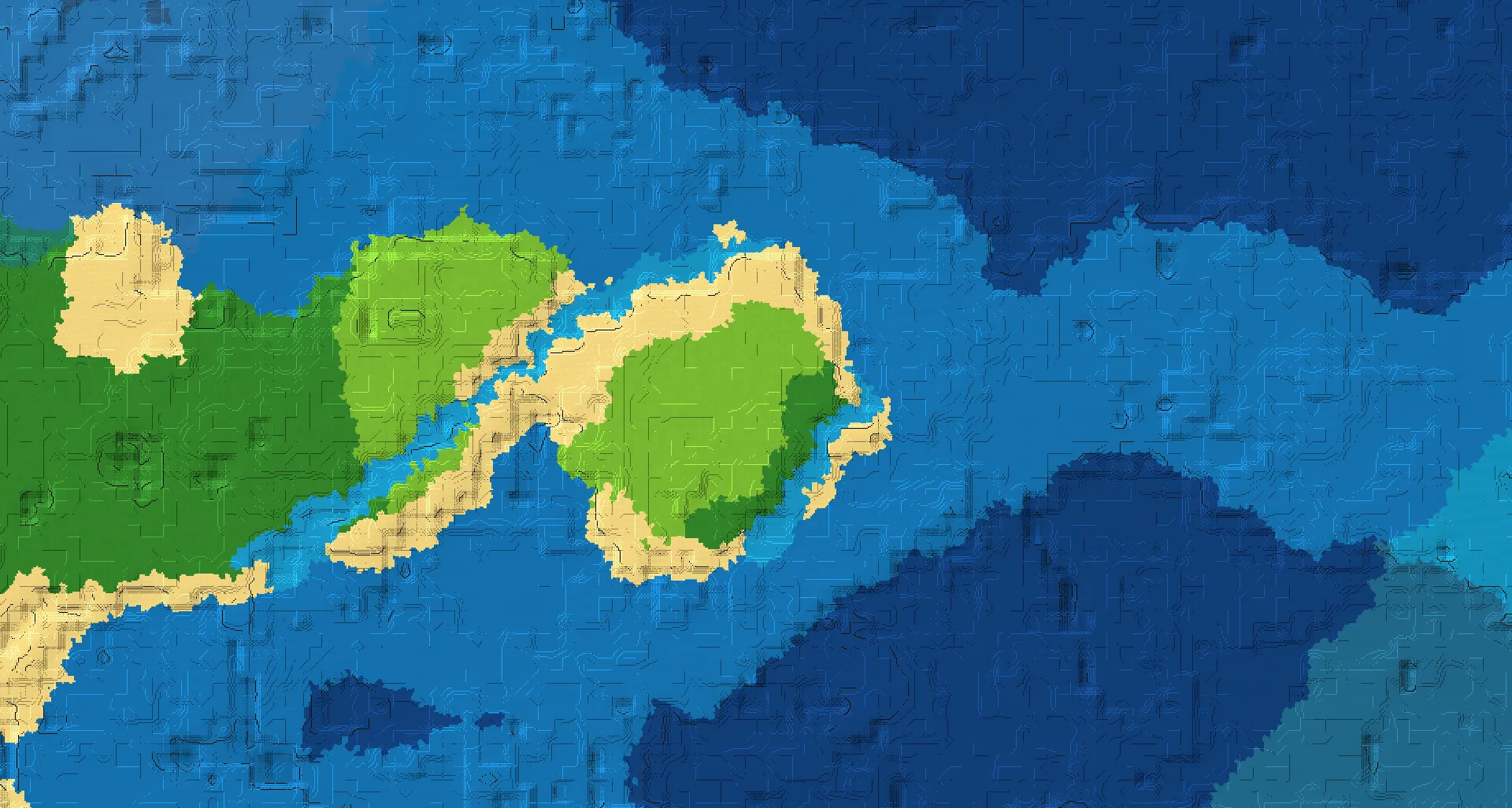 Seed map — Ocean-focused Plains Start with a Village at -464, 272