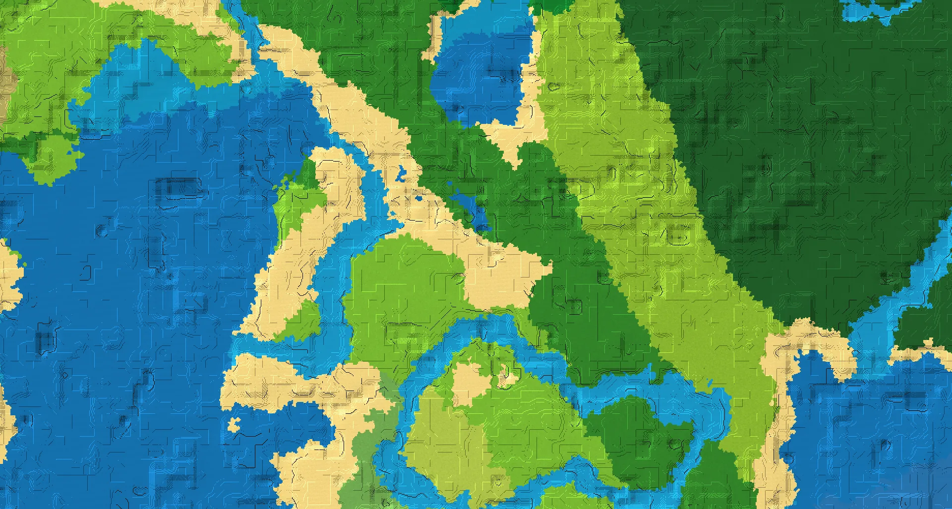 Seed map — Buried Treasure Southeast of a Forest Start with Trial Chambers