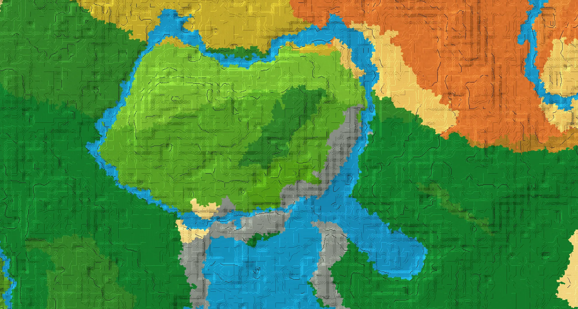 Seed map — Bamboo Jungle South of a Plains Start