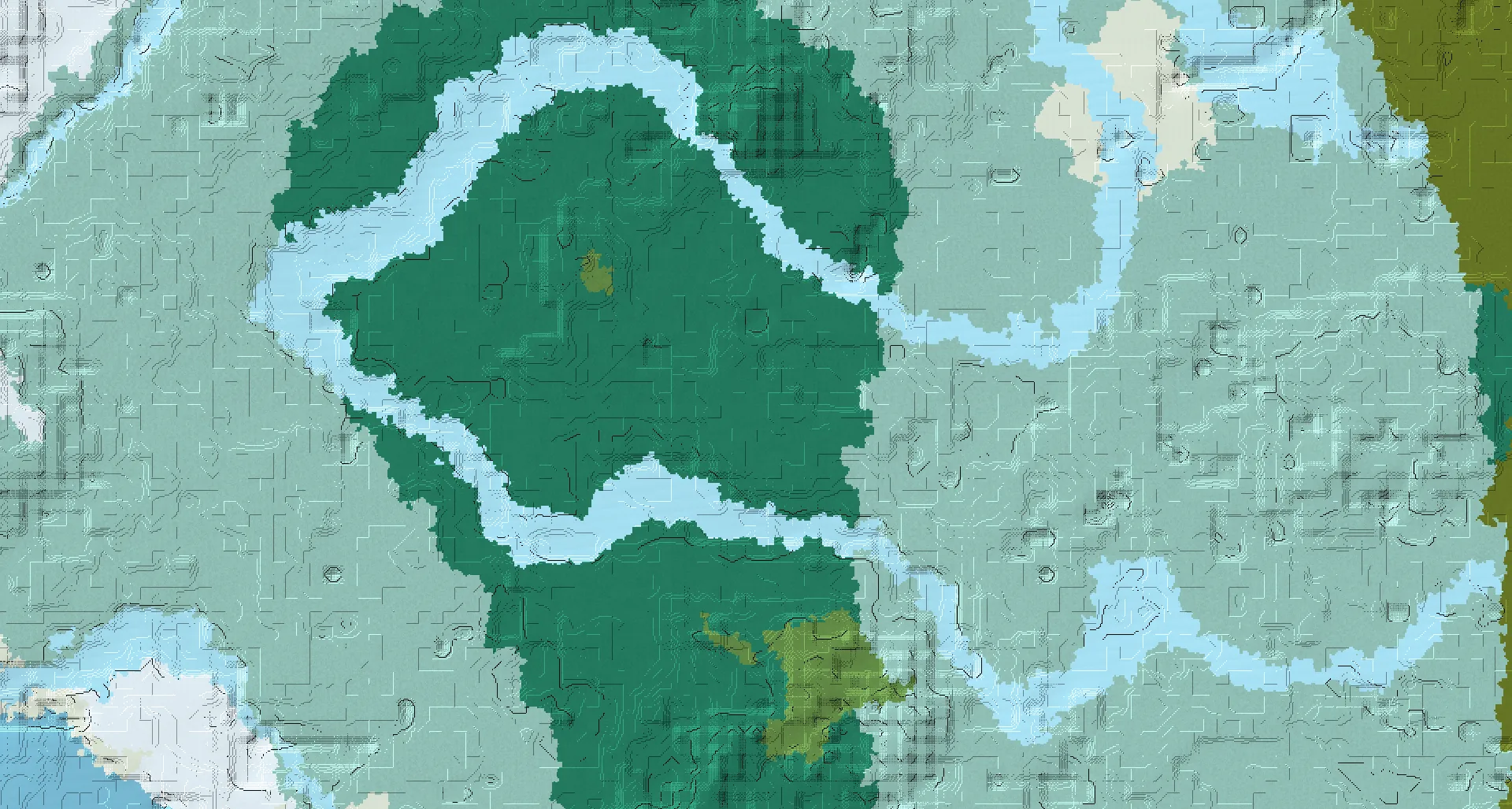 Seed map — Taiga Start with Ruined Portal with Pillager Outpost