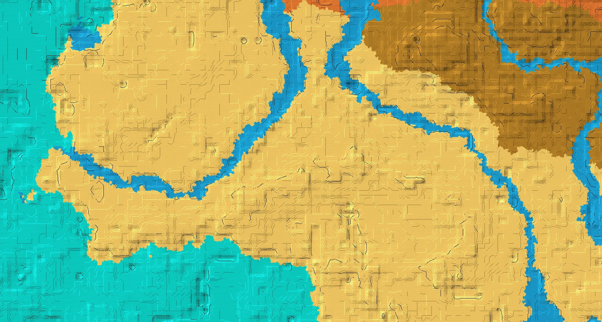 Seed map — Desert Temple Southeast of a Desert Start at 224, 224