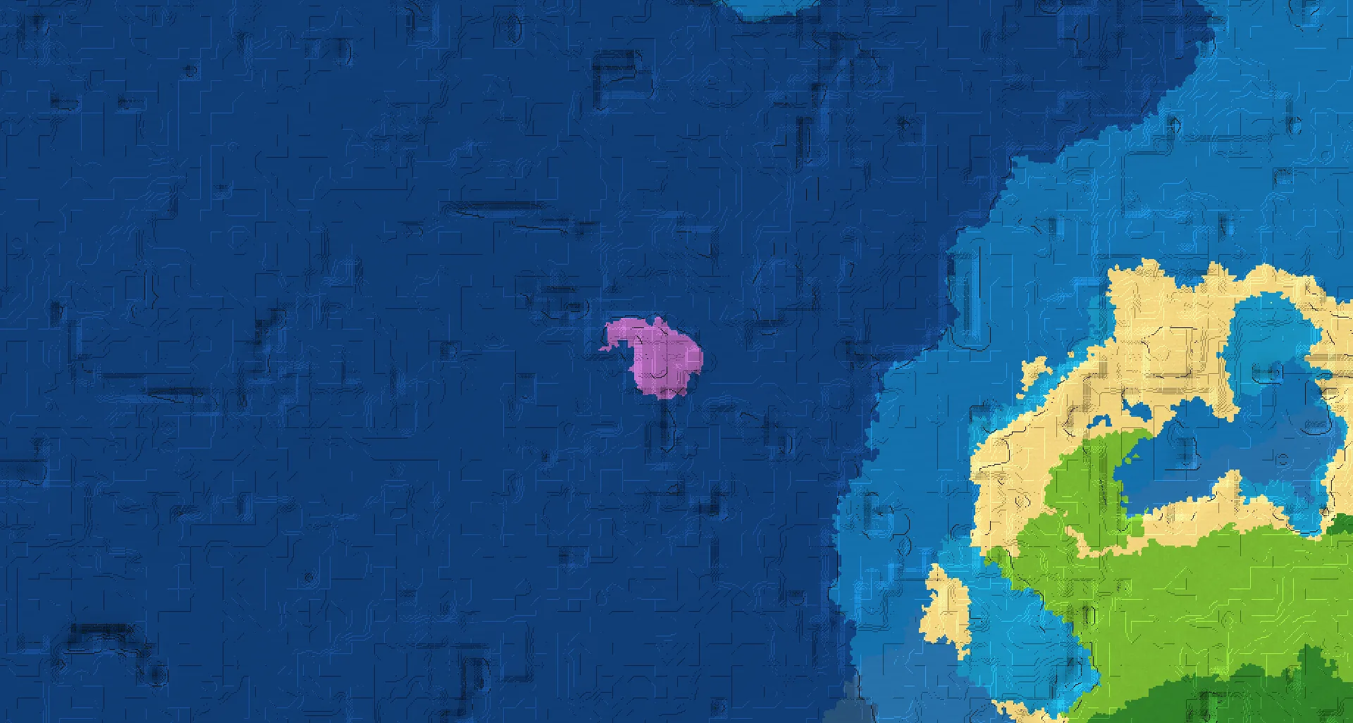 Seed map — Mushroom Fields Northwest of a Beach Start