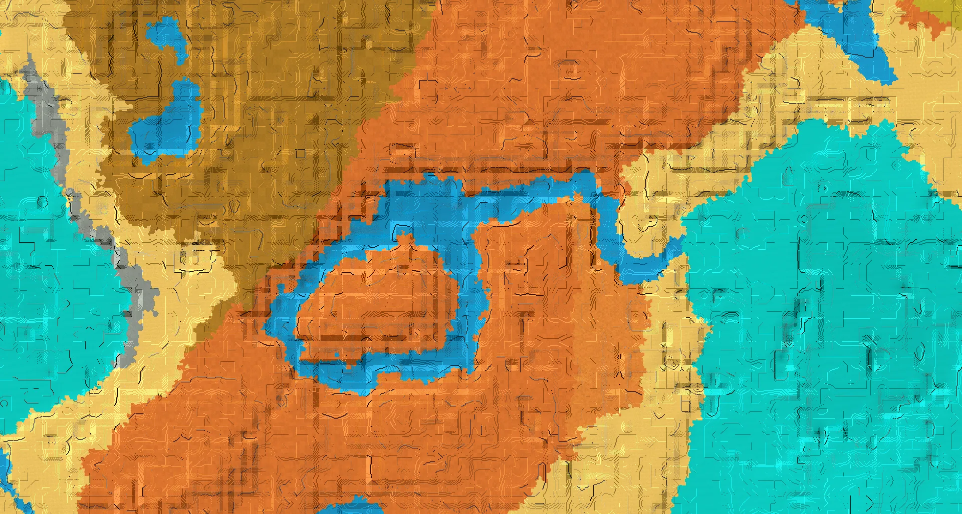 Seed map — Ruined Portal Southeast of a Badlands Start