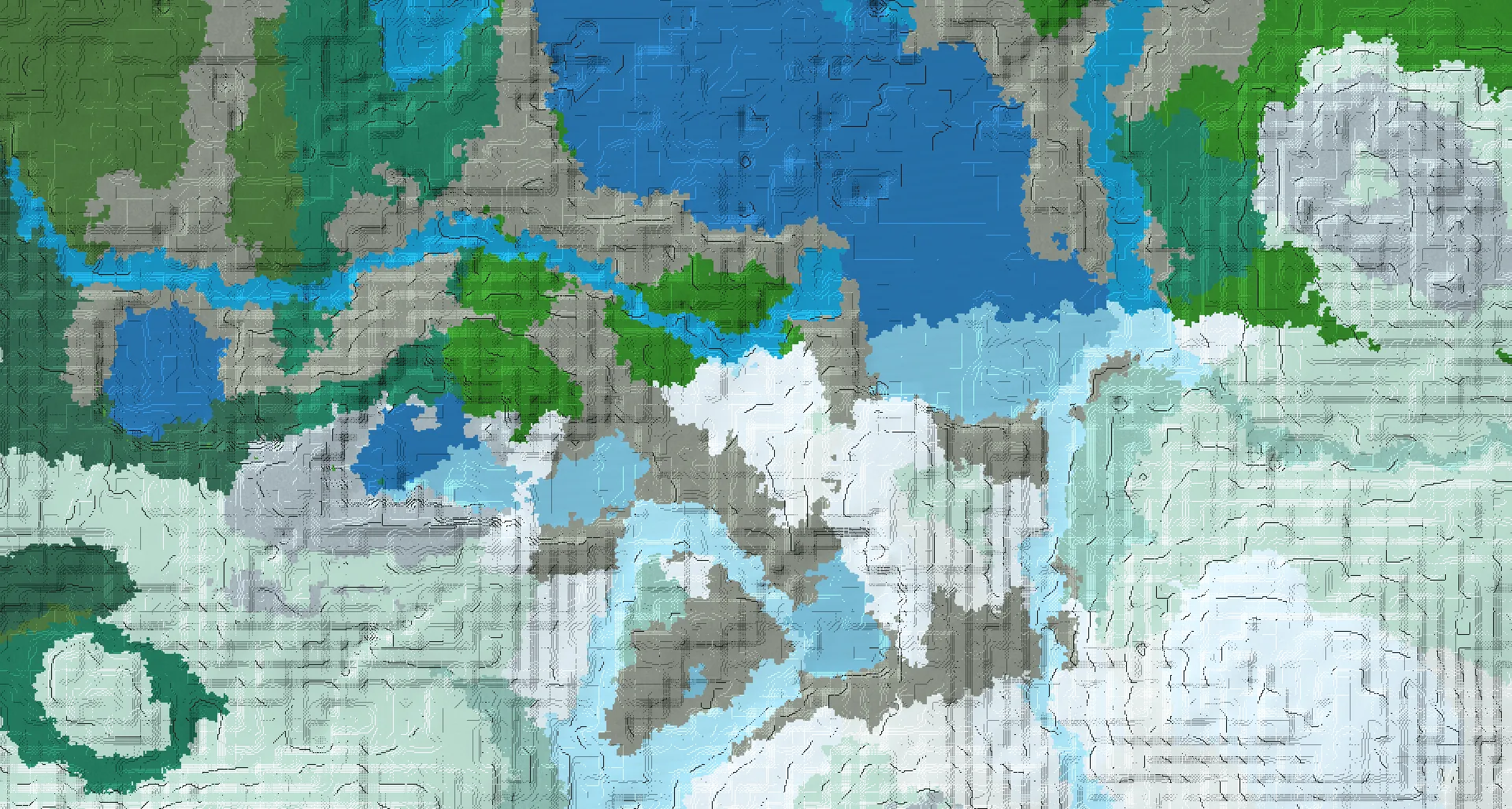 Seed map — Snowy Plains Start with Ruined Portal at -40, 40