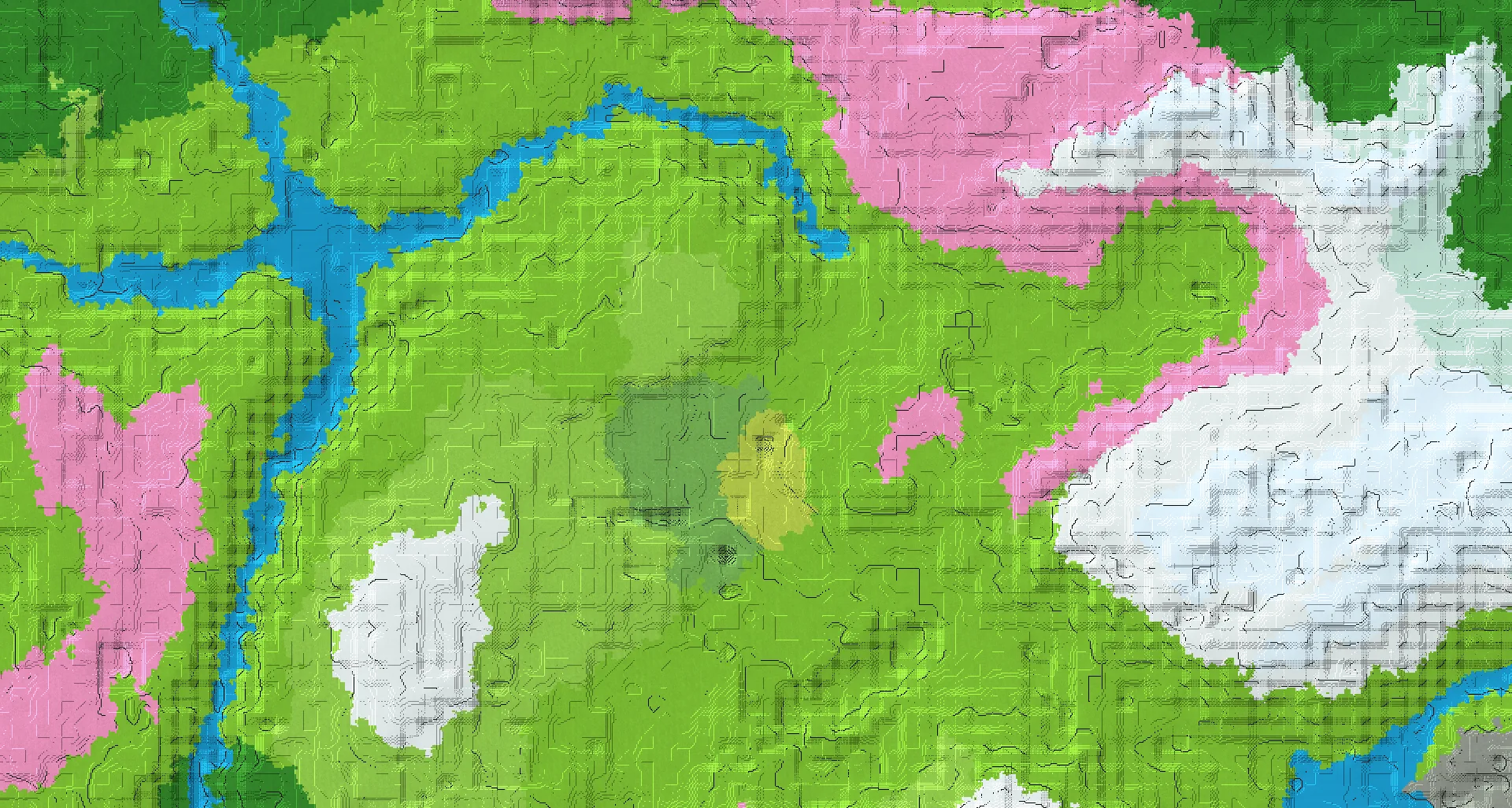 Seed map — Flower Forest South of a Dripstone Caves Start
