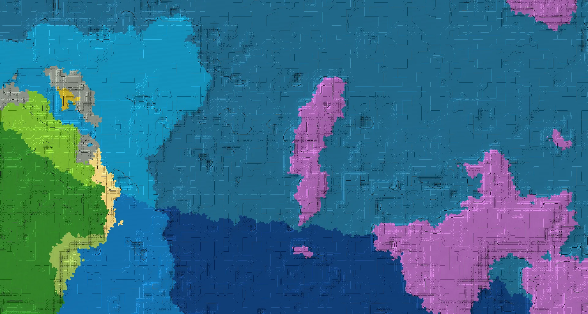 Seed map — Mushroom Fields East of a Plains Start