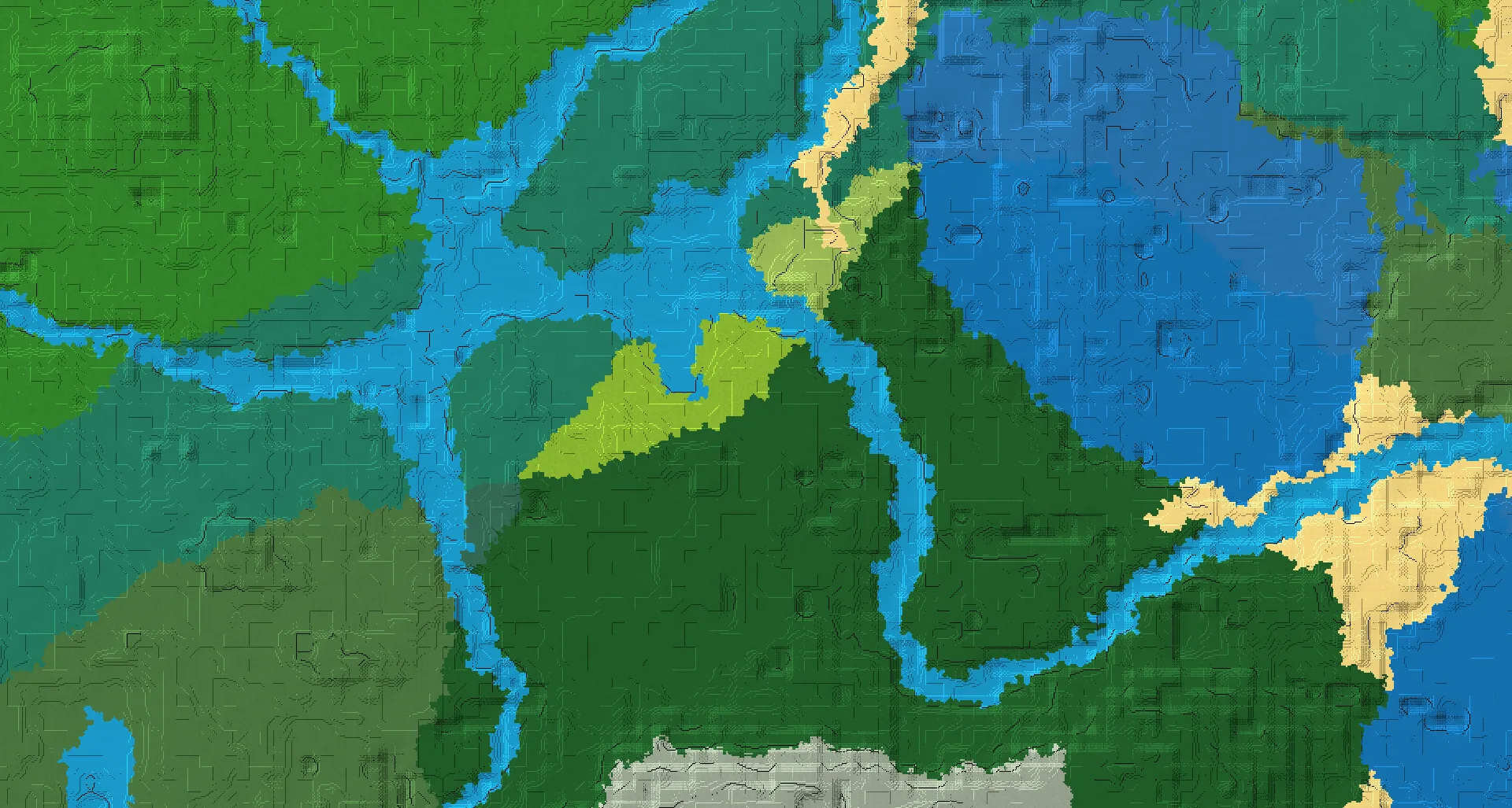Seed map — Woodland Mansion Southwest of a Taiga Start