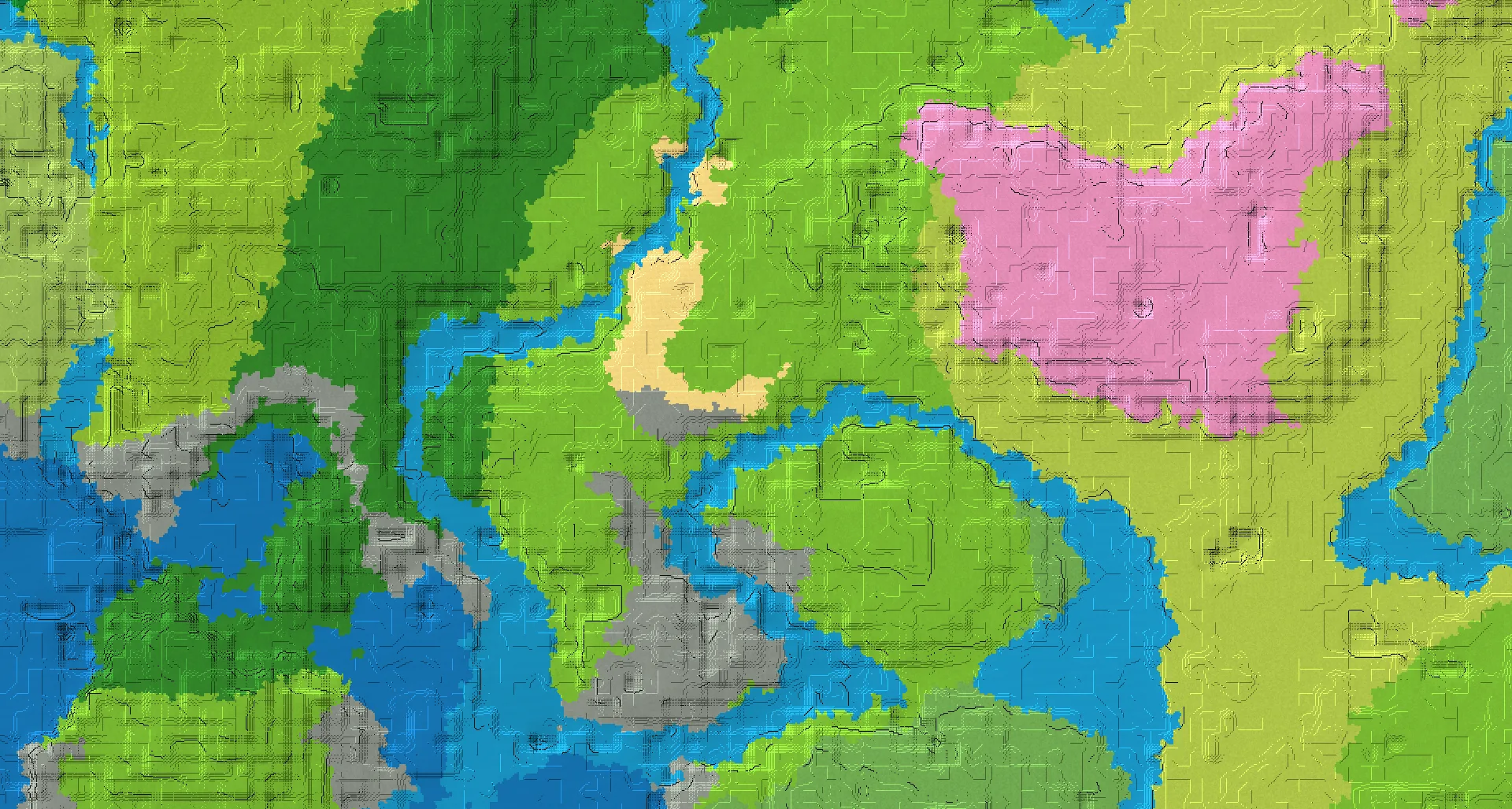Seed map — Buried Treasure West of a Plains Start with Trial Chambers