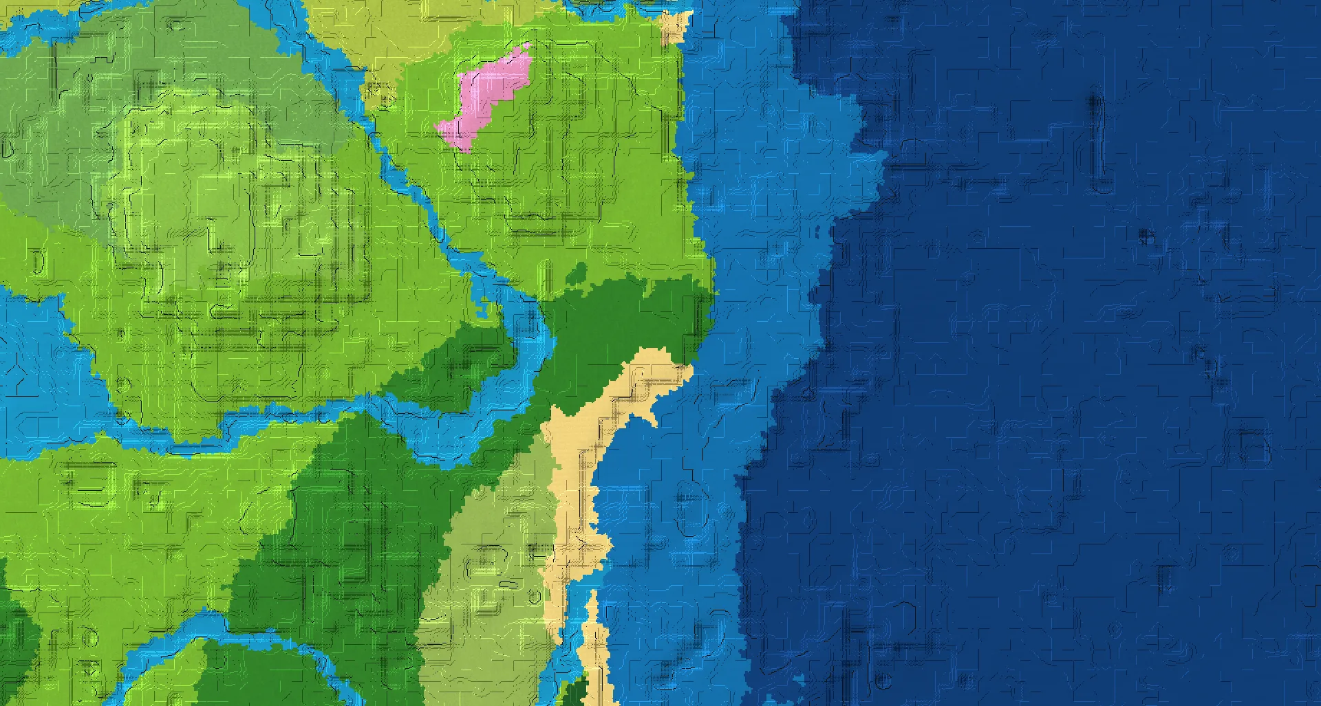 Seed map — Mineshaft Southeast of a Forest Start