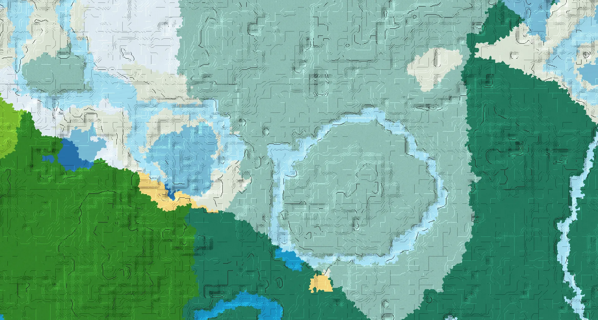 Seed map — Trail Ruins Southeast of a Snowy Taiga Start