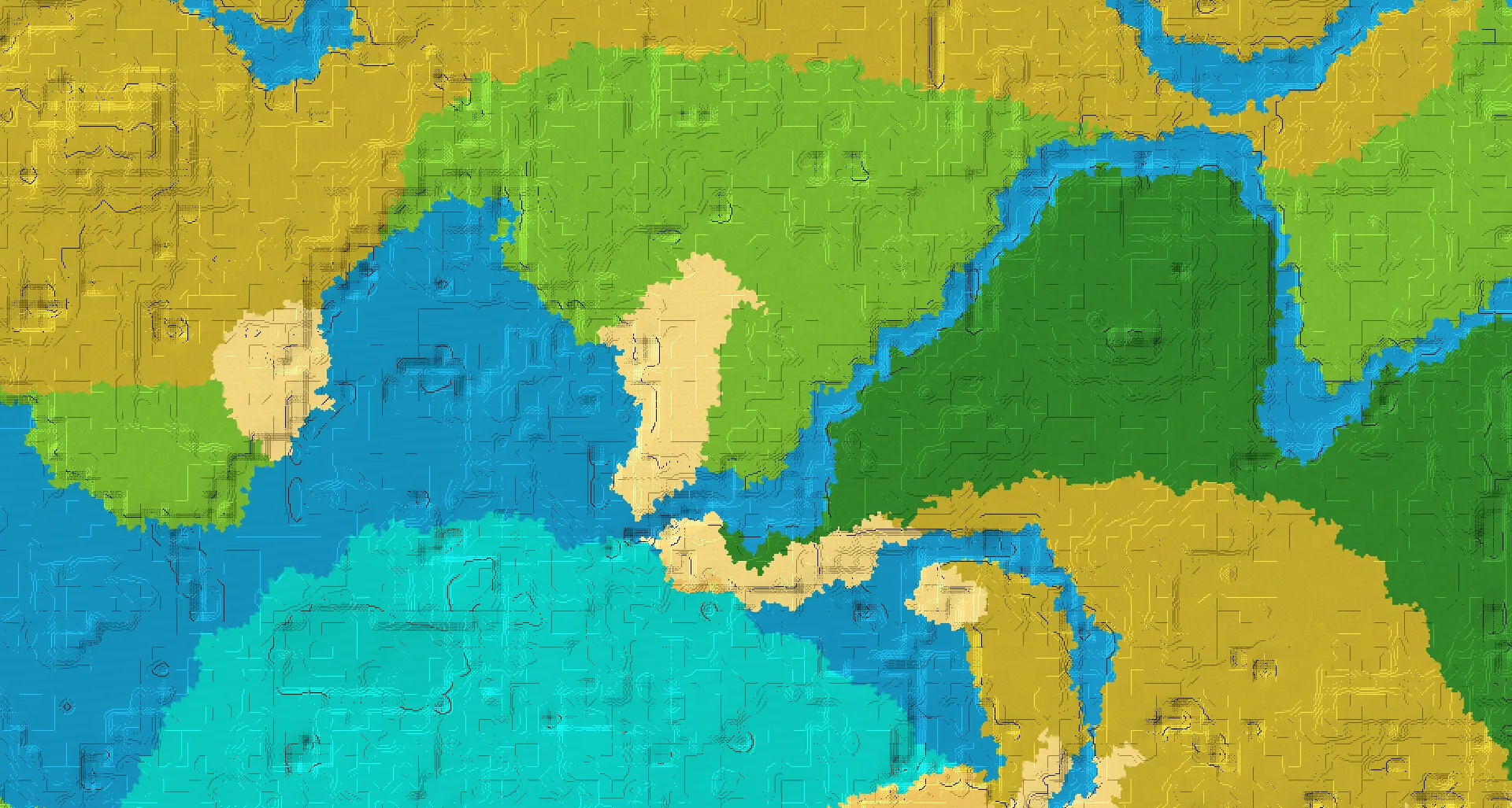 Seed map — 2 Villages near a Savanna Start at -176, -144