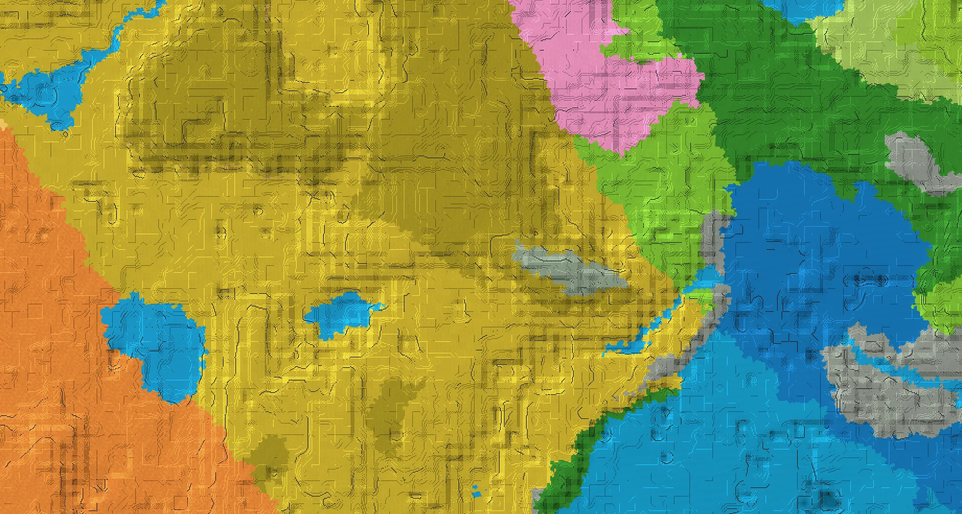 Seed map — 2 Villages near a Savanna Start at -352, -288