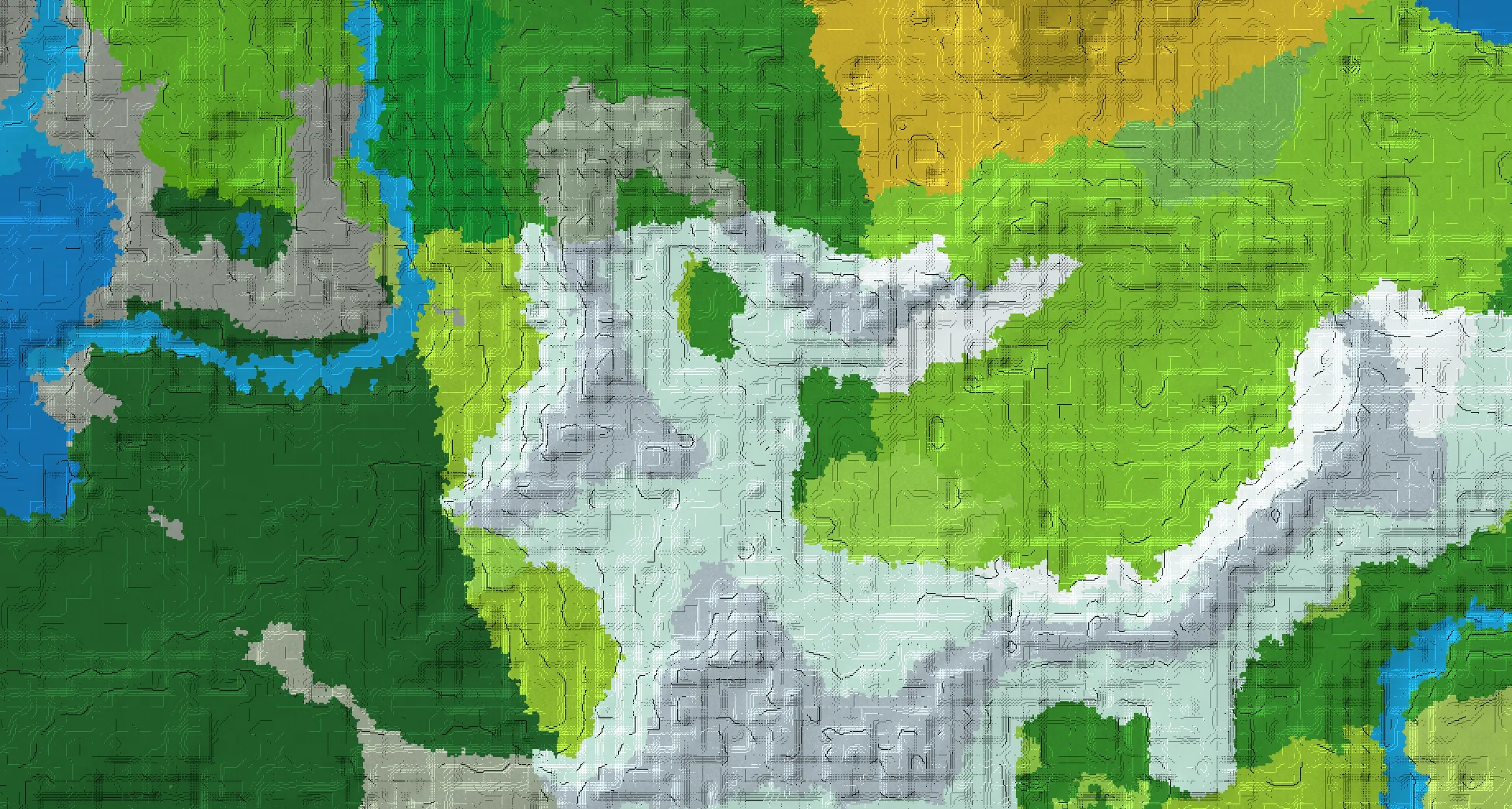 Seed map — Ancient City Southeast of a Stony Peaks Start
