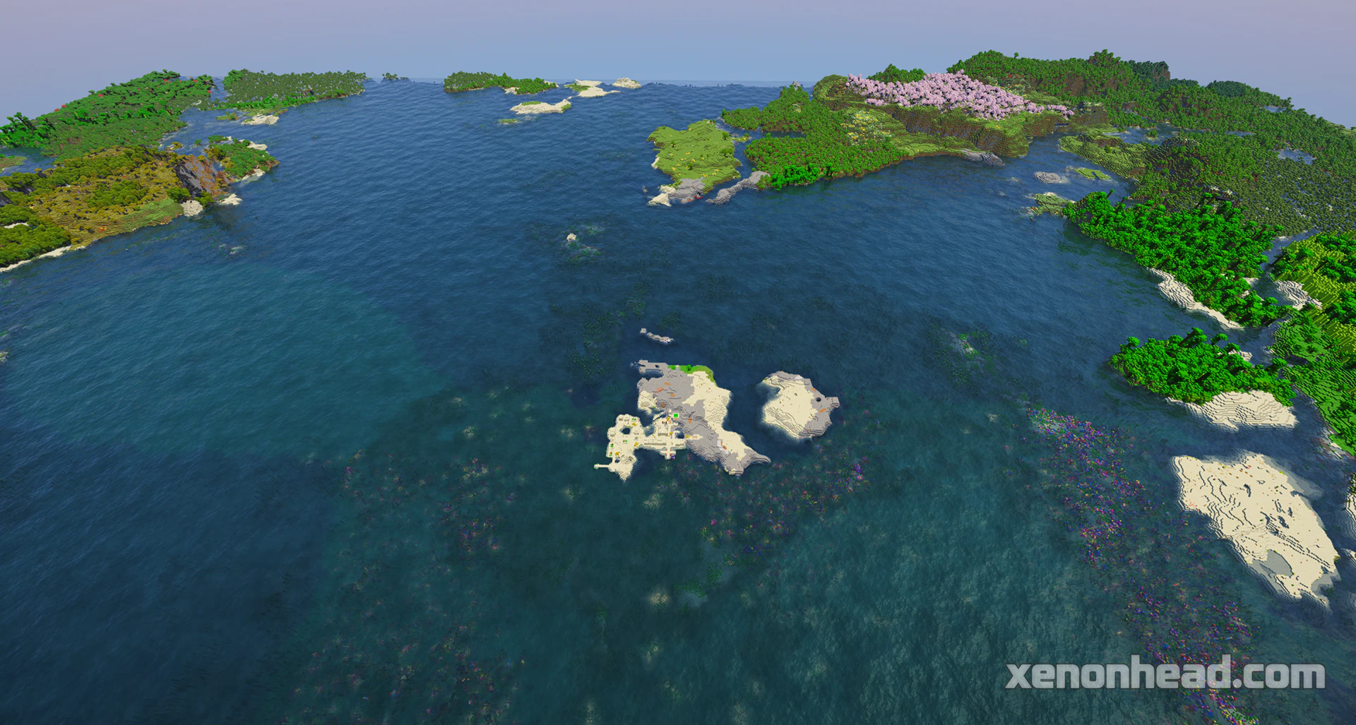 Desert village island & coral reef