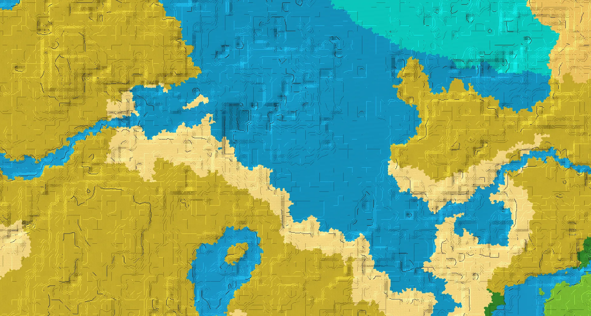 Seed map — Ocean Ruins North of a Savanna Start