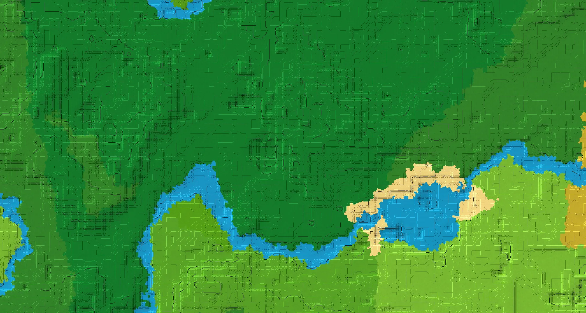 Seed map — Lush Caves Northeast of a Jungle Start