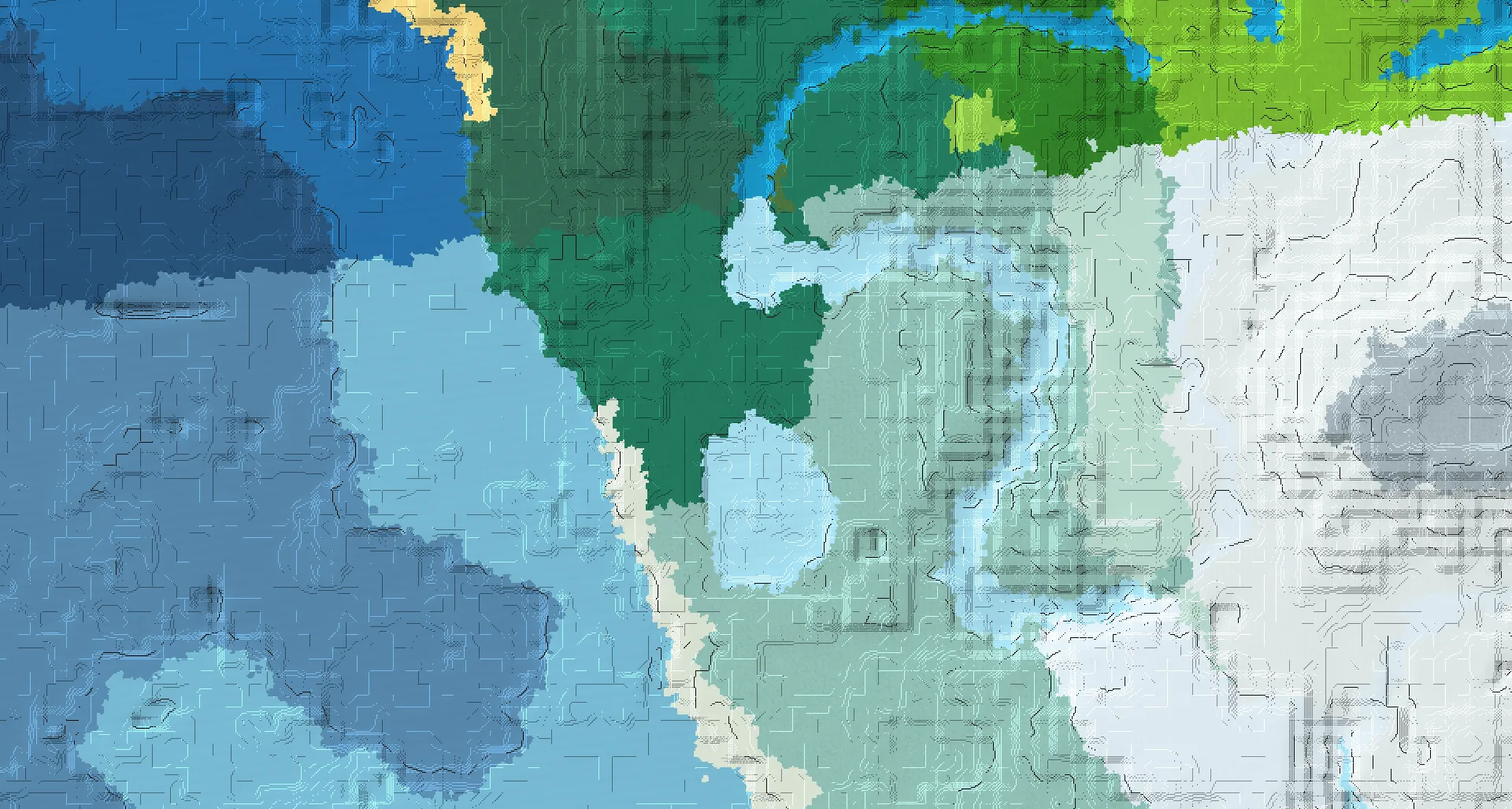 Seed map — Taiga Village and Lush Caves