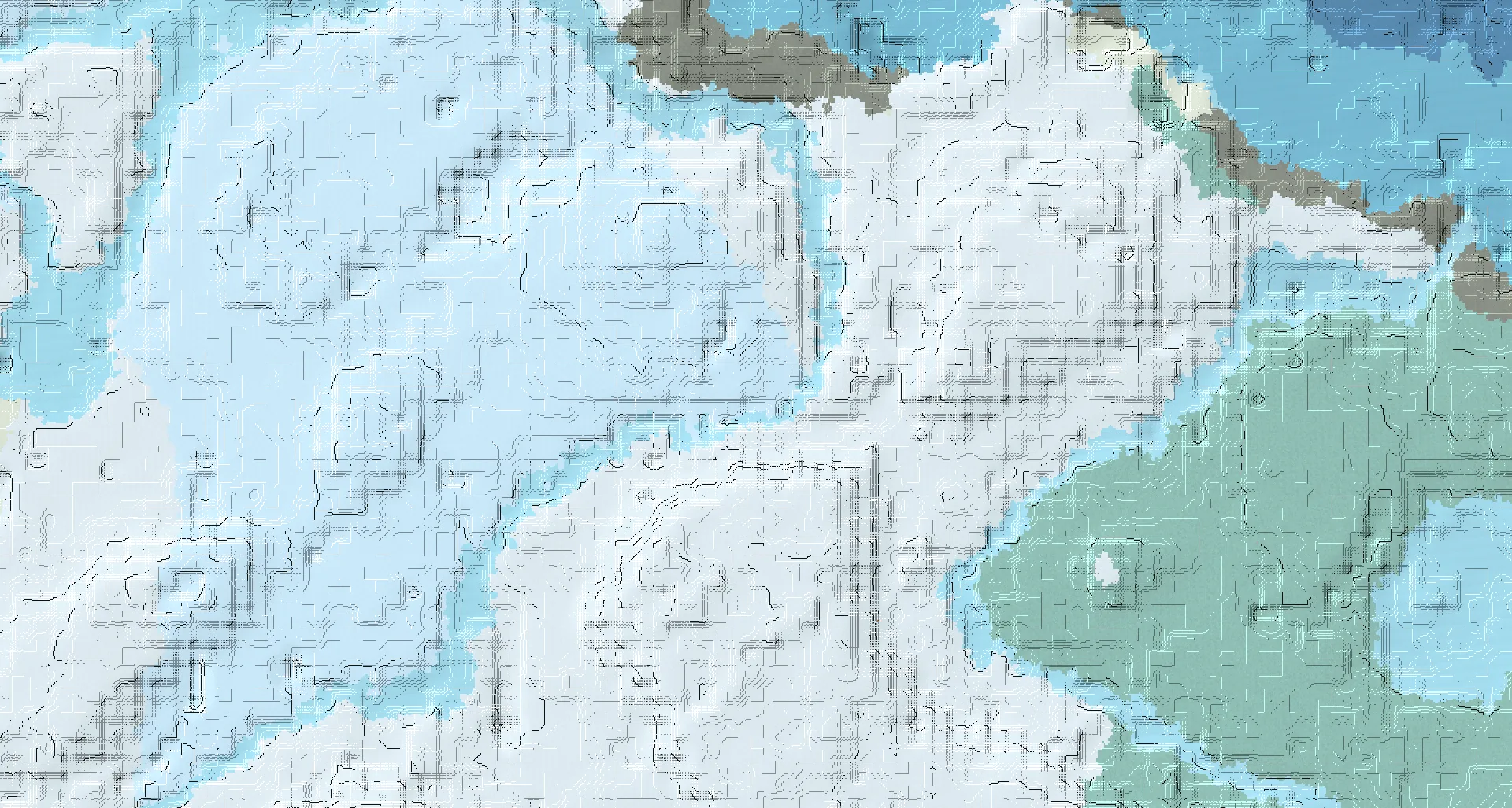Seed map — Ice spikes just off spawn