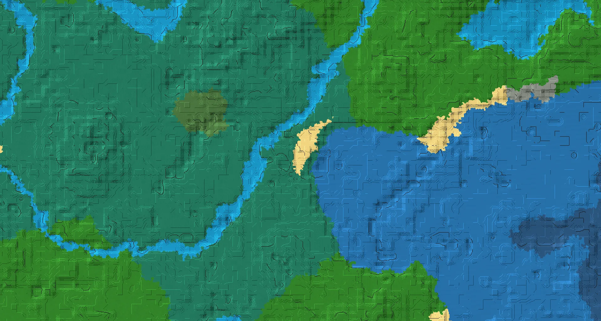 Seed map — Buried Treasure Northwest of a Forest Start with Ruined Portal
