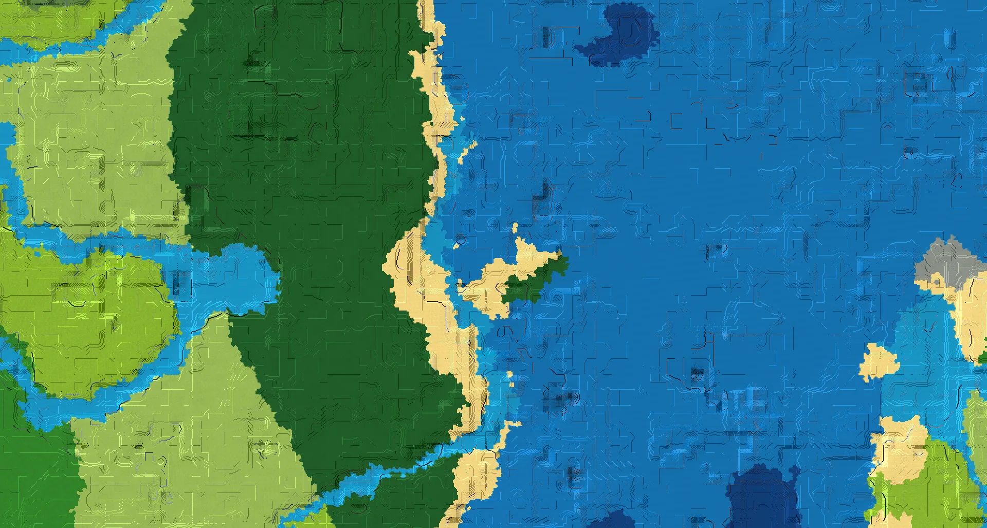 Seed map — Buried Treasure Northeast of a Dark Forest Start