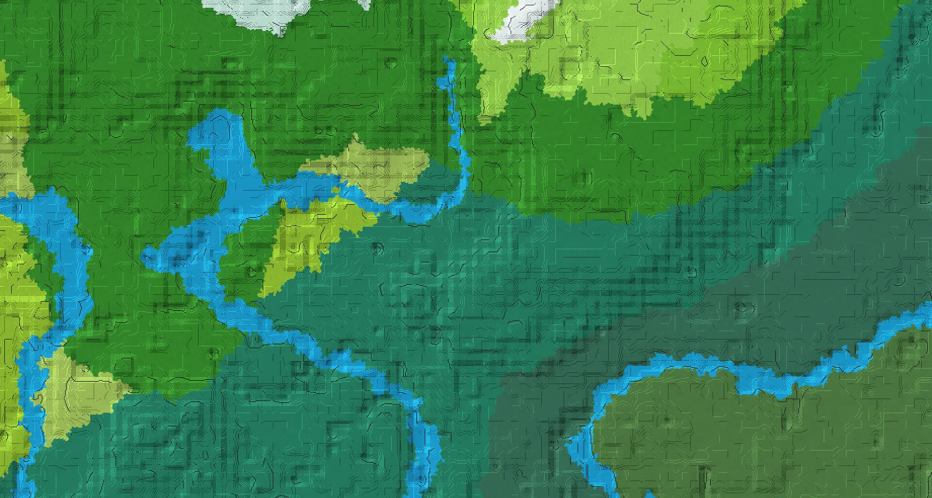 Seed map — Village West of the Taiga Start
