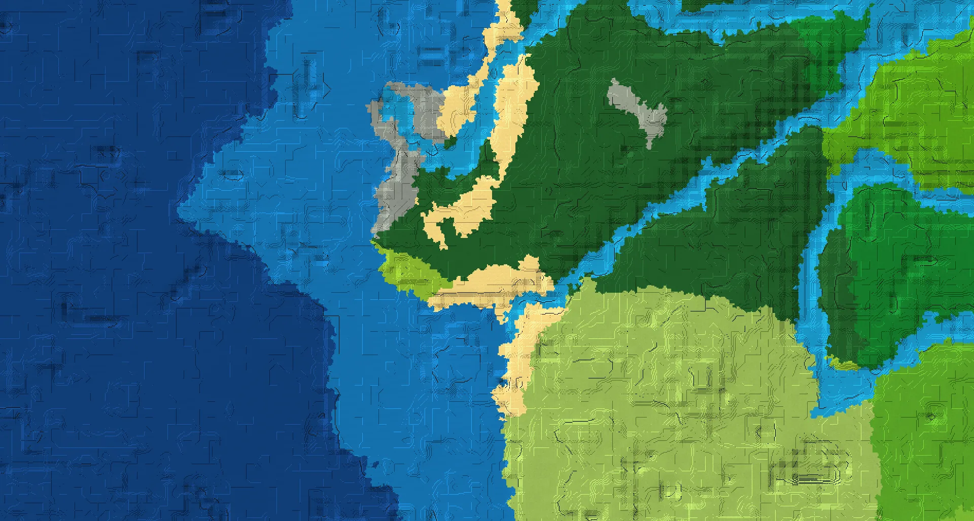 Seed map — Woodland Mansion and Trial Chambers from Dark Forest with Ruined Portal