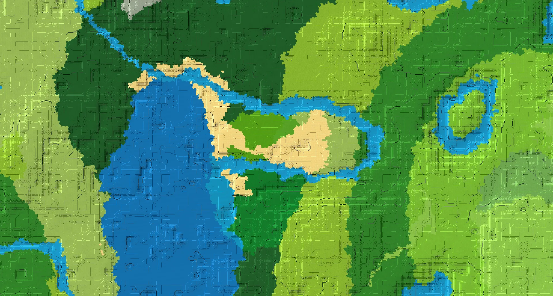 Seed map — Buried Treasure Northwest of a Forest Start