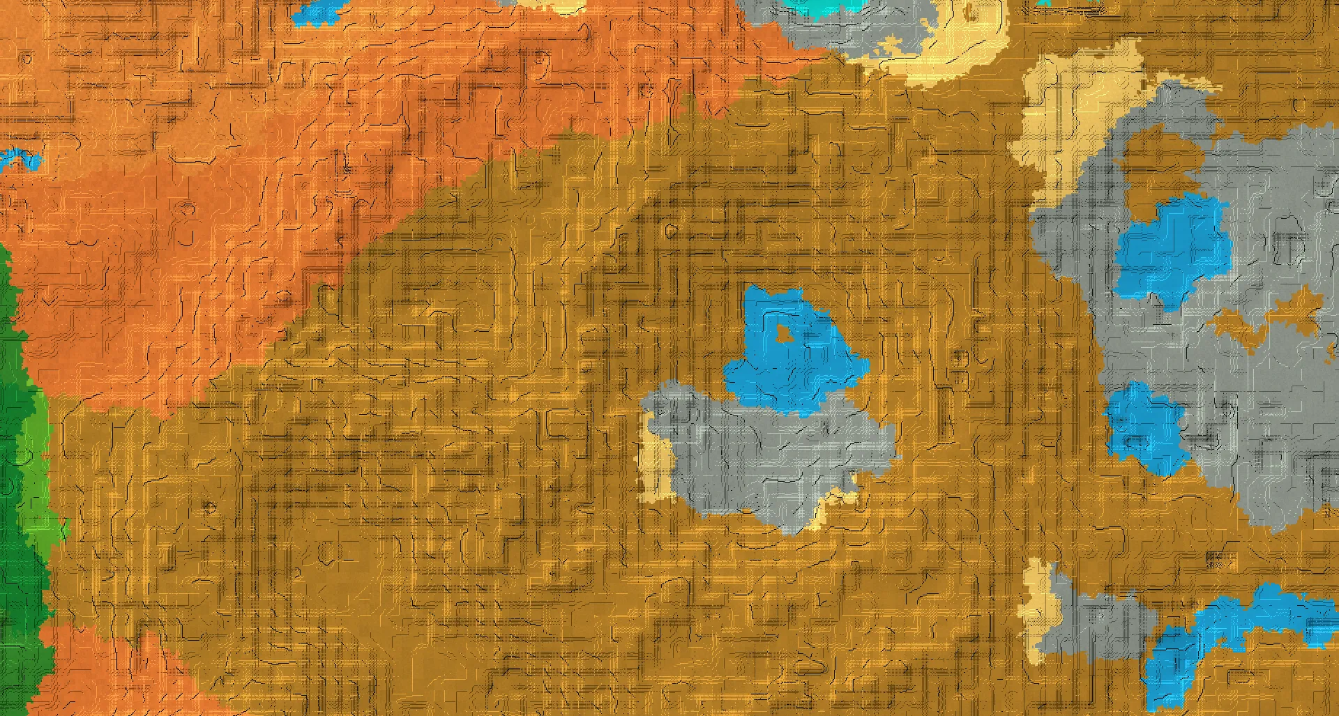 Seed map — Badlands and stony shore sanctuary