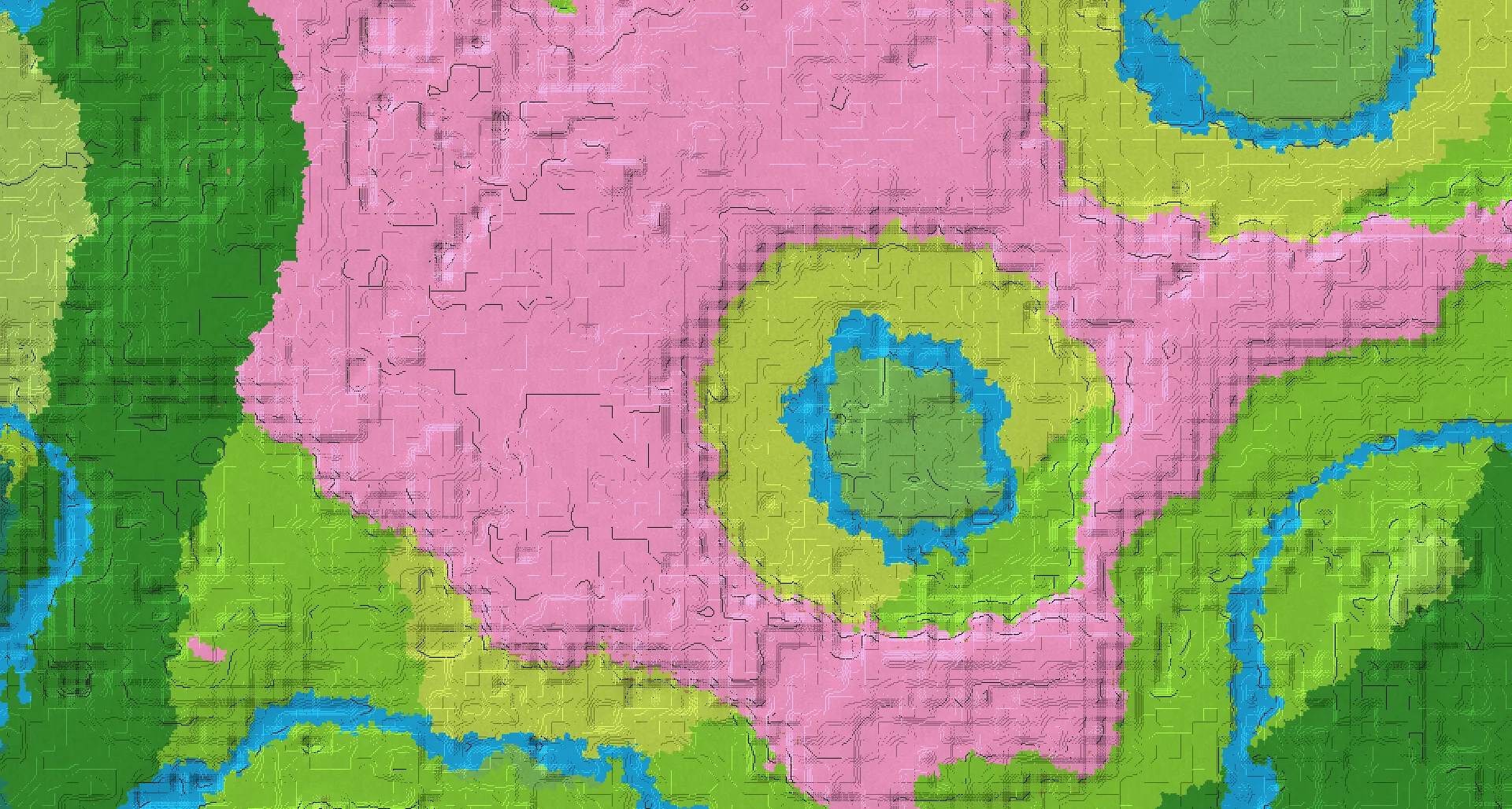 Seed map — Flower forest plateau with surrounding cherry groves