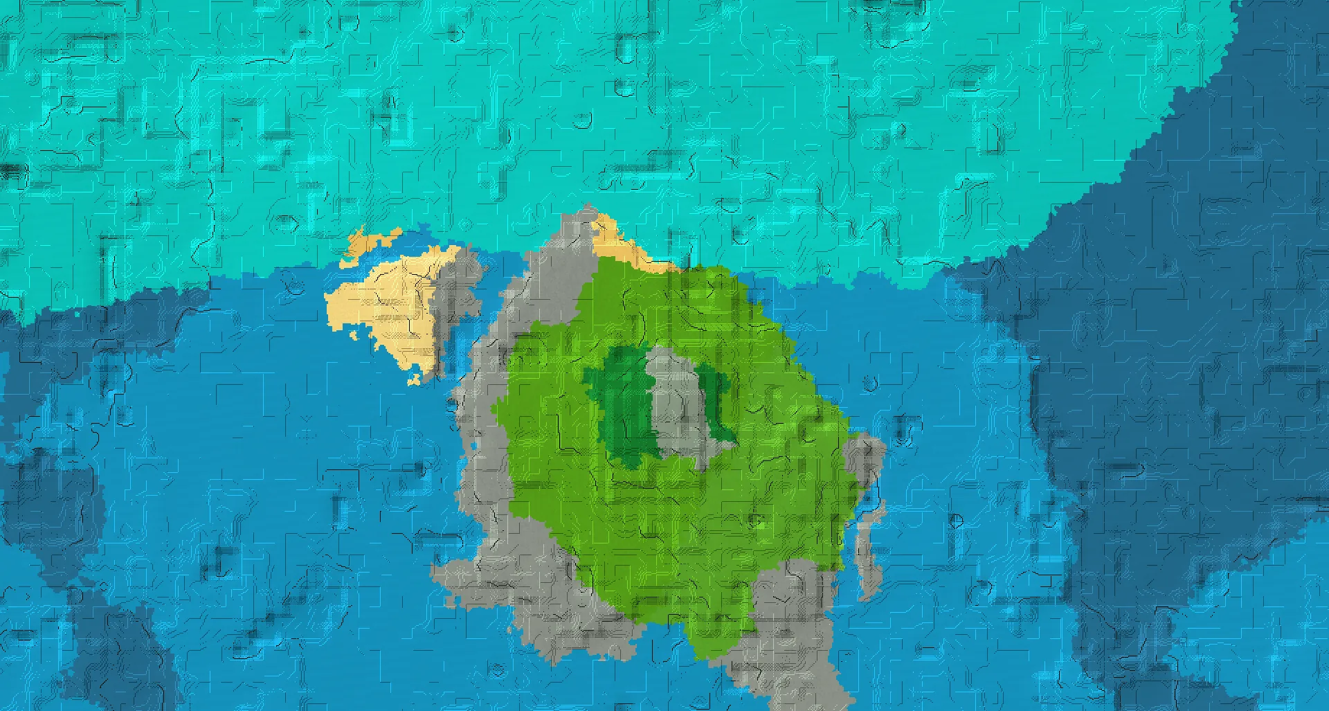 Seed map — Rocky sparse jungle island