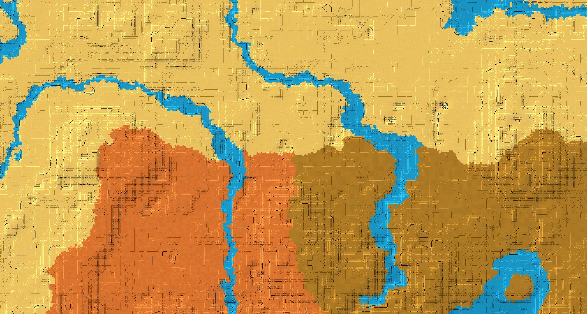Seed map — Badlands Southwest of a Desert Start with Ruined Portal