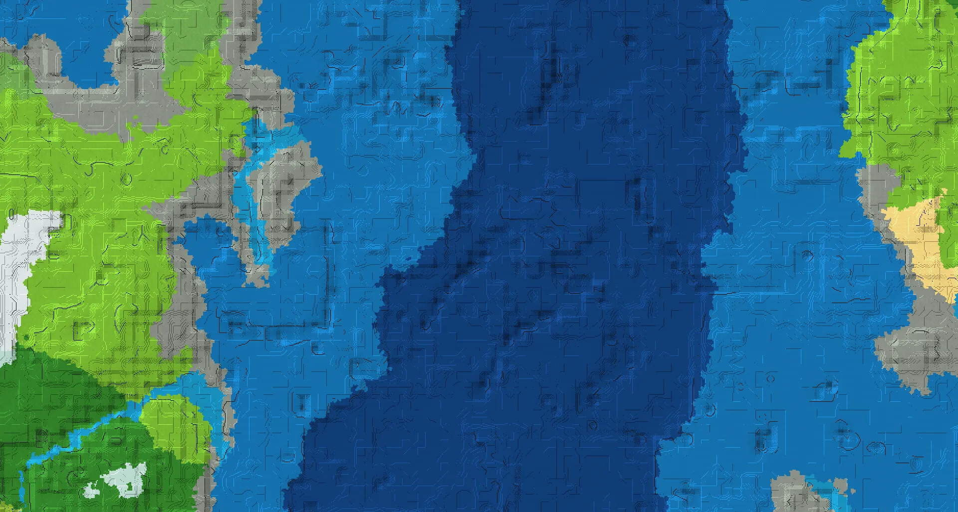 Seed map — Ocean Monument Northeast of a Plains Start with Ruined Portal