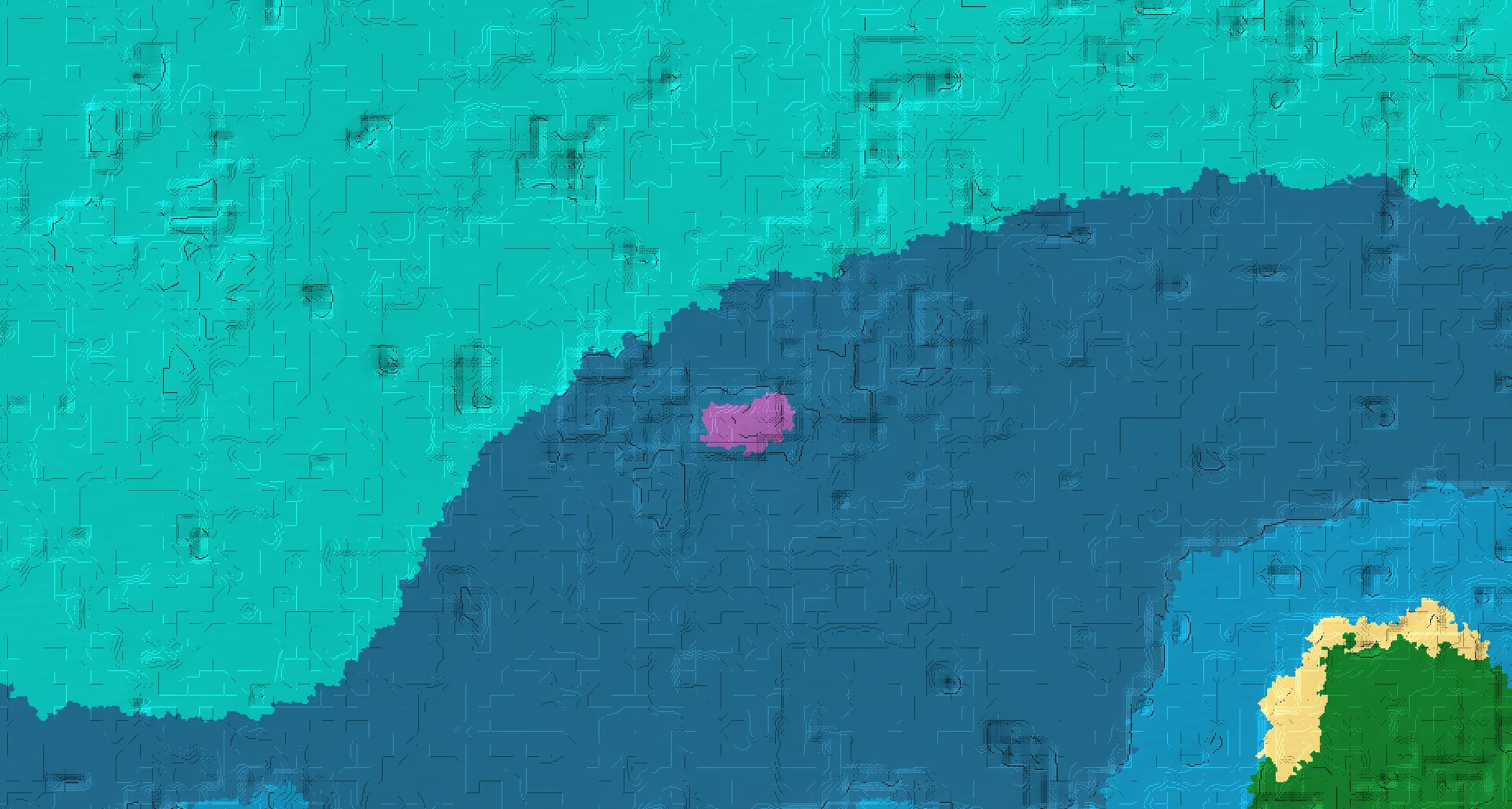 Seed map — Mushroom Fields Northwest of a Jungle Start