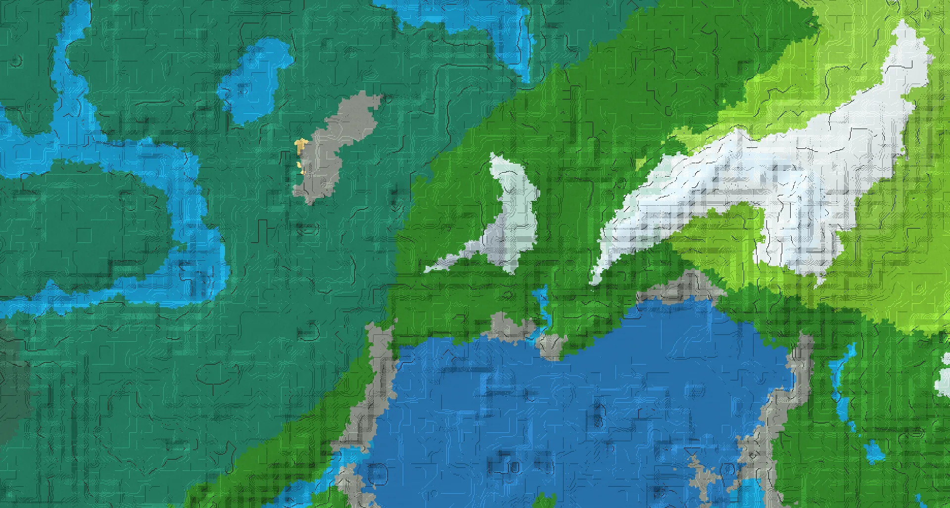 Seed map — Jagged Peaks East of a Taiga Start